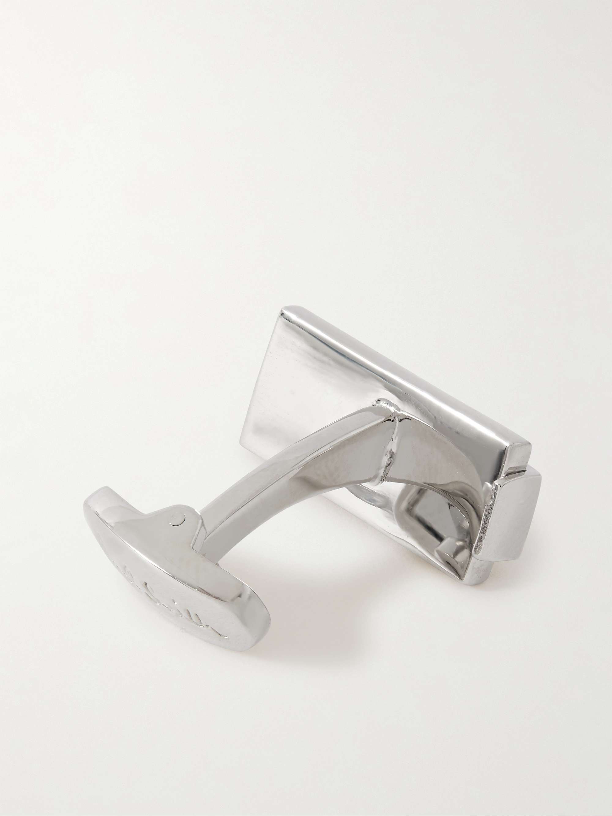 PAUL SMITH Tape Measure Silver-Tone Enamel Cufflinks