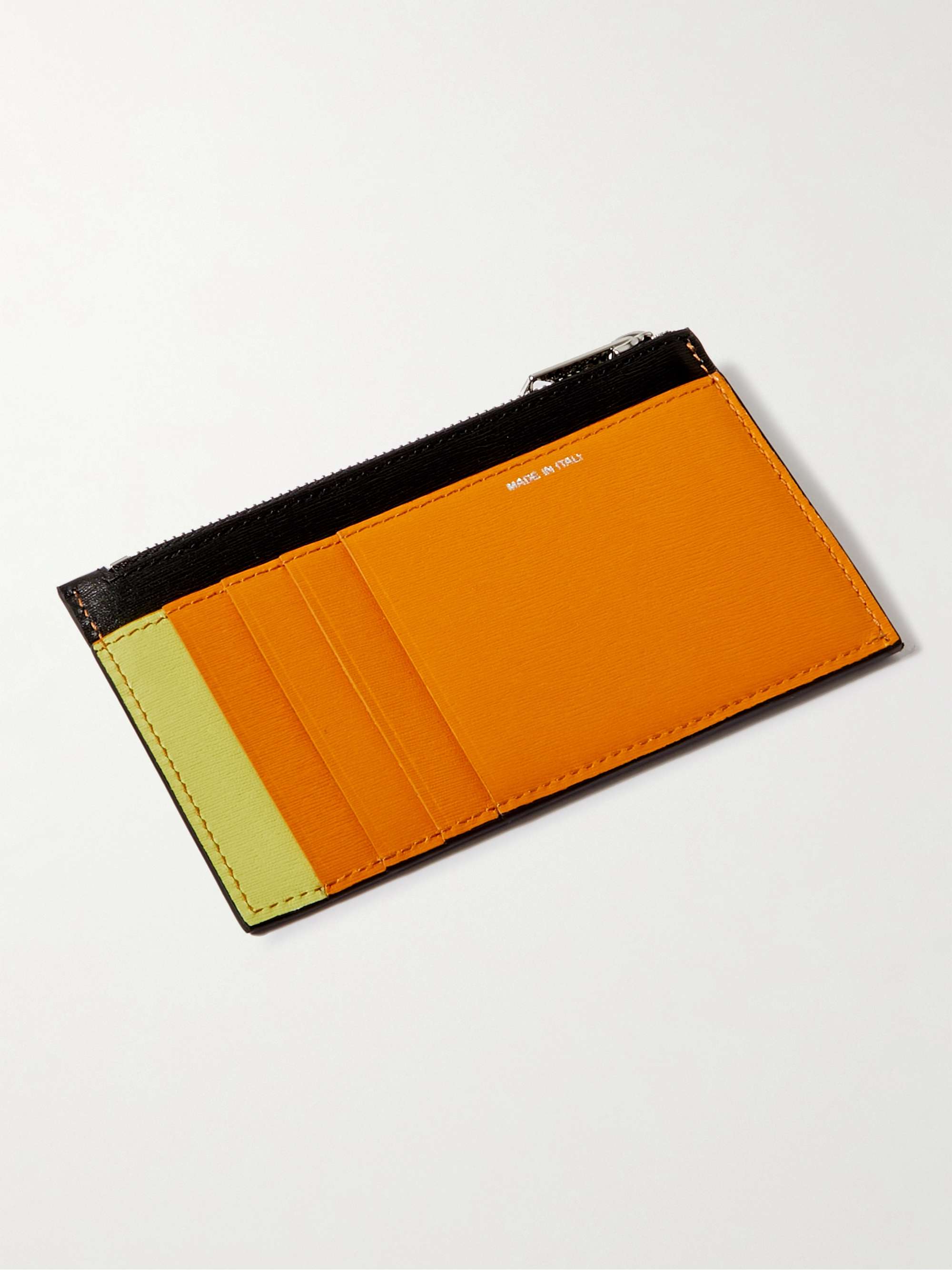 PAUL SMITH Colour-Block Textured-Leather Zipped Wallet