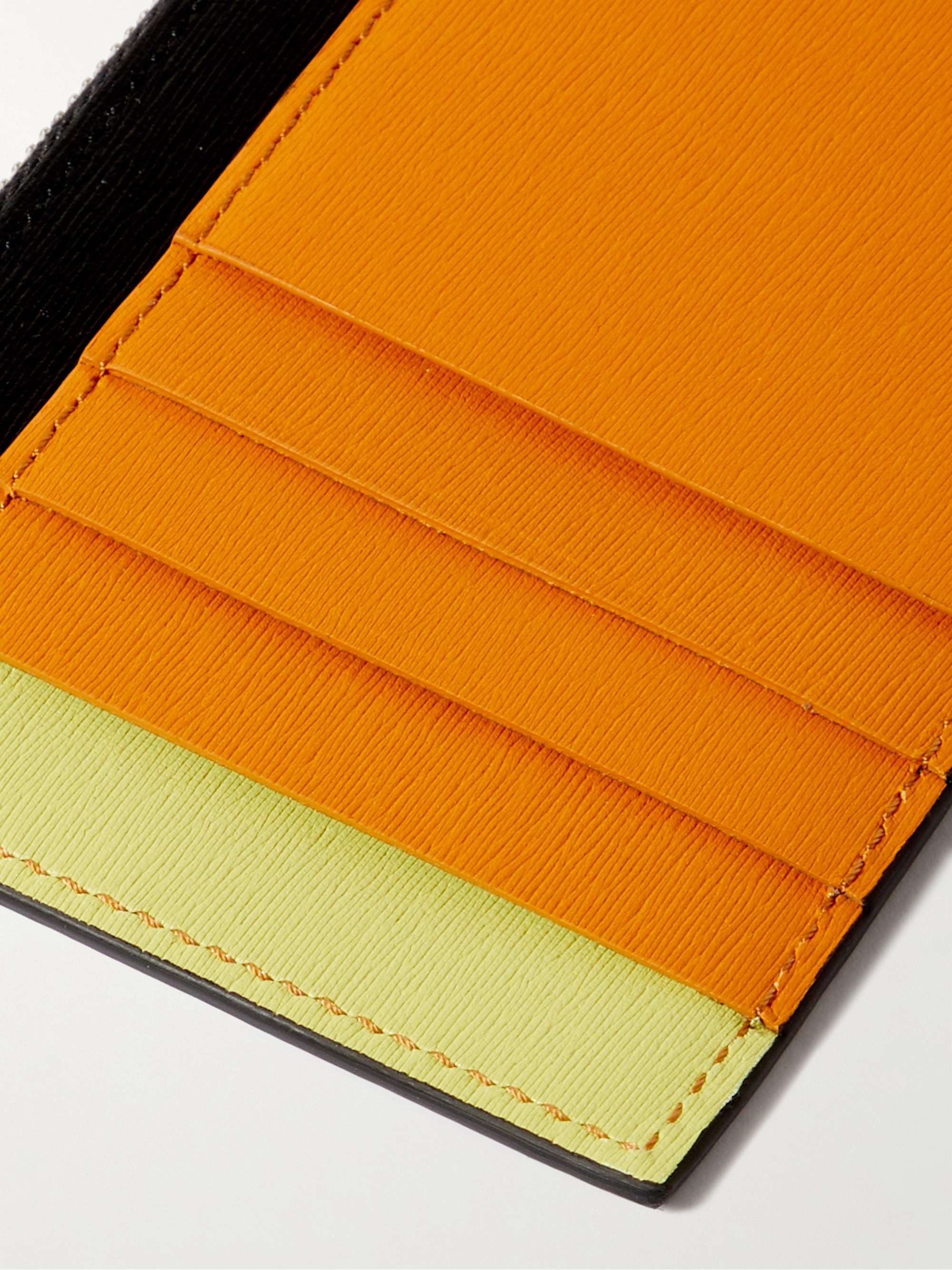 PAUL SMITH Colour-Block Textured-Leather Zipped Wallet