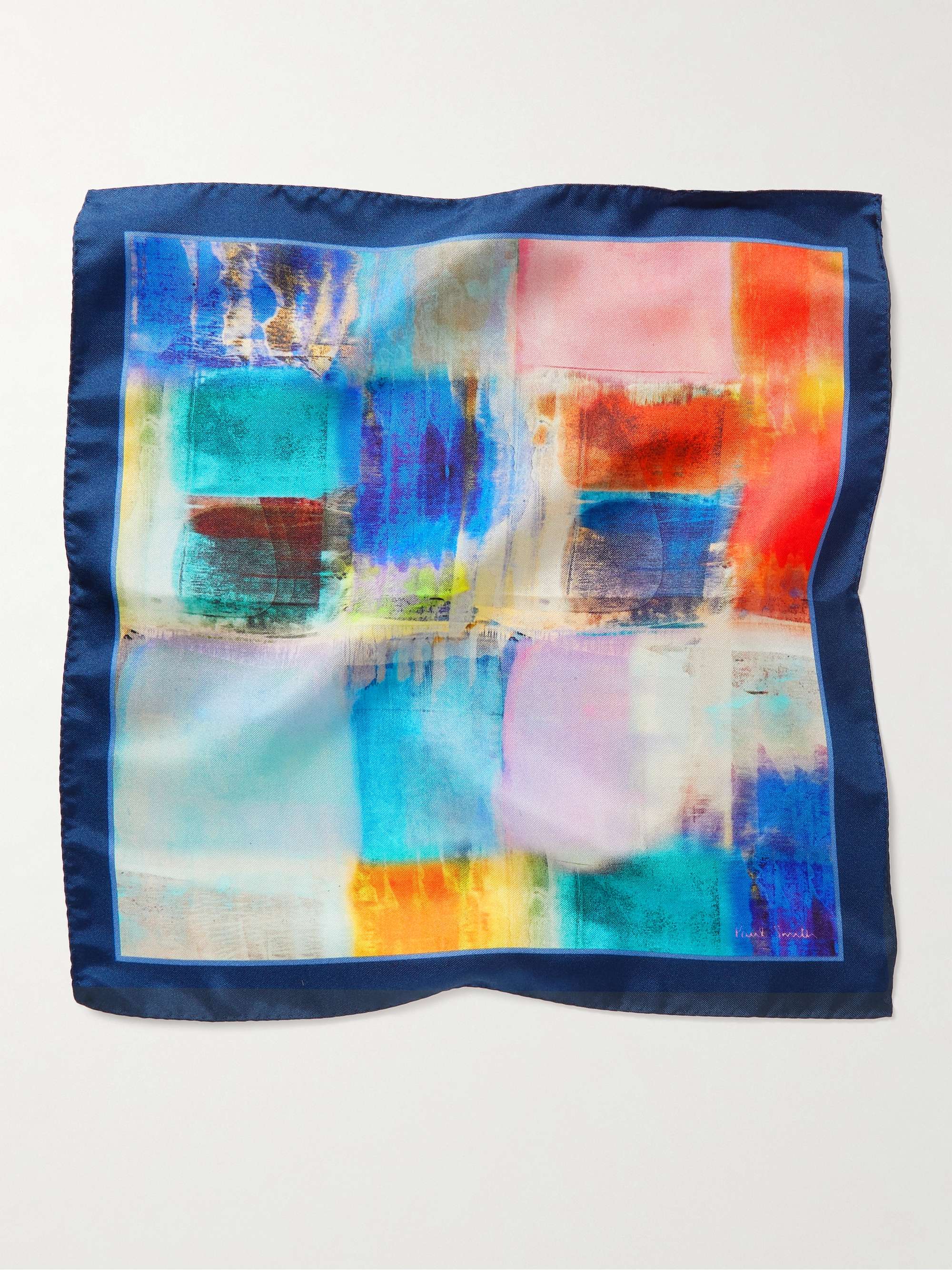 PAUL SMITH Printed Silk-Twill Pocket Square