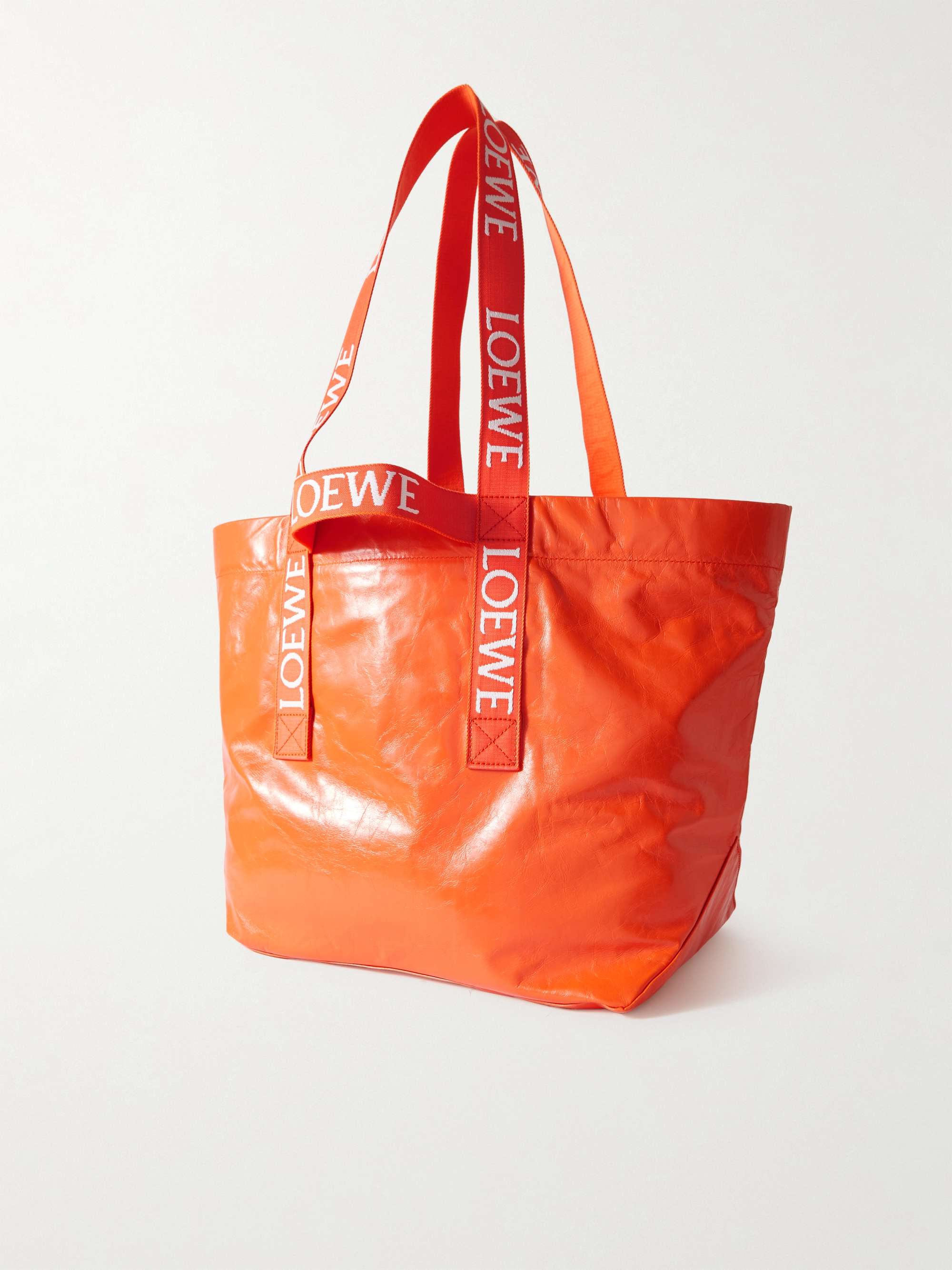 LOEWE Distressed Leather Tote Bag