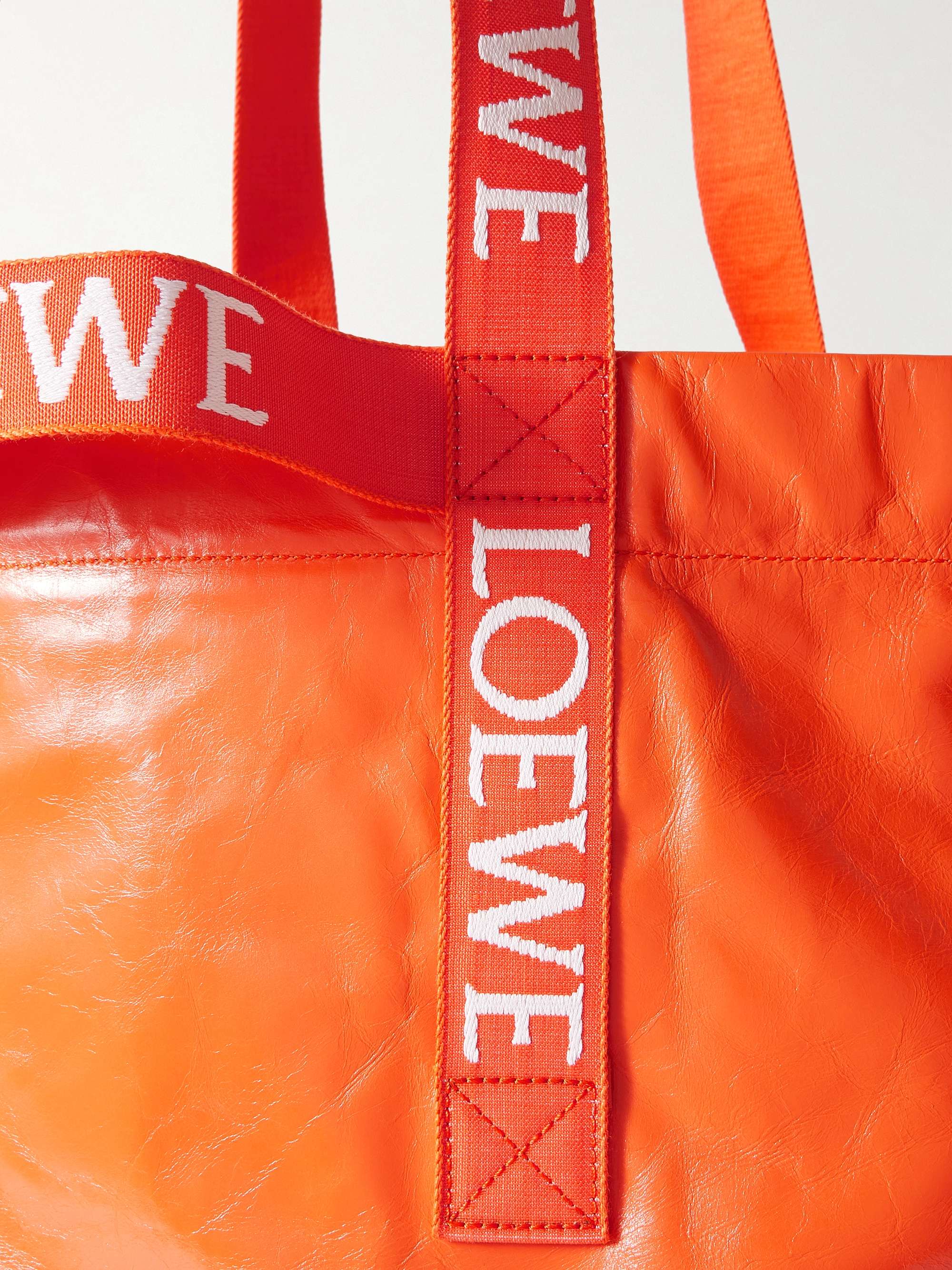 LOEWE Distressed Leather Tote Bag