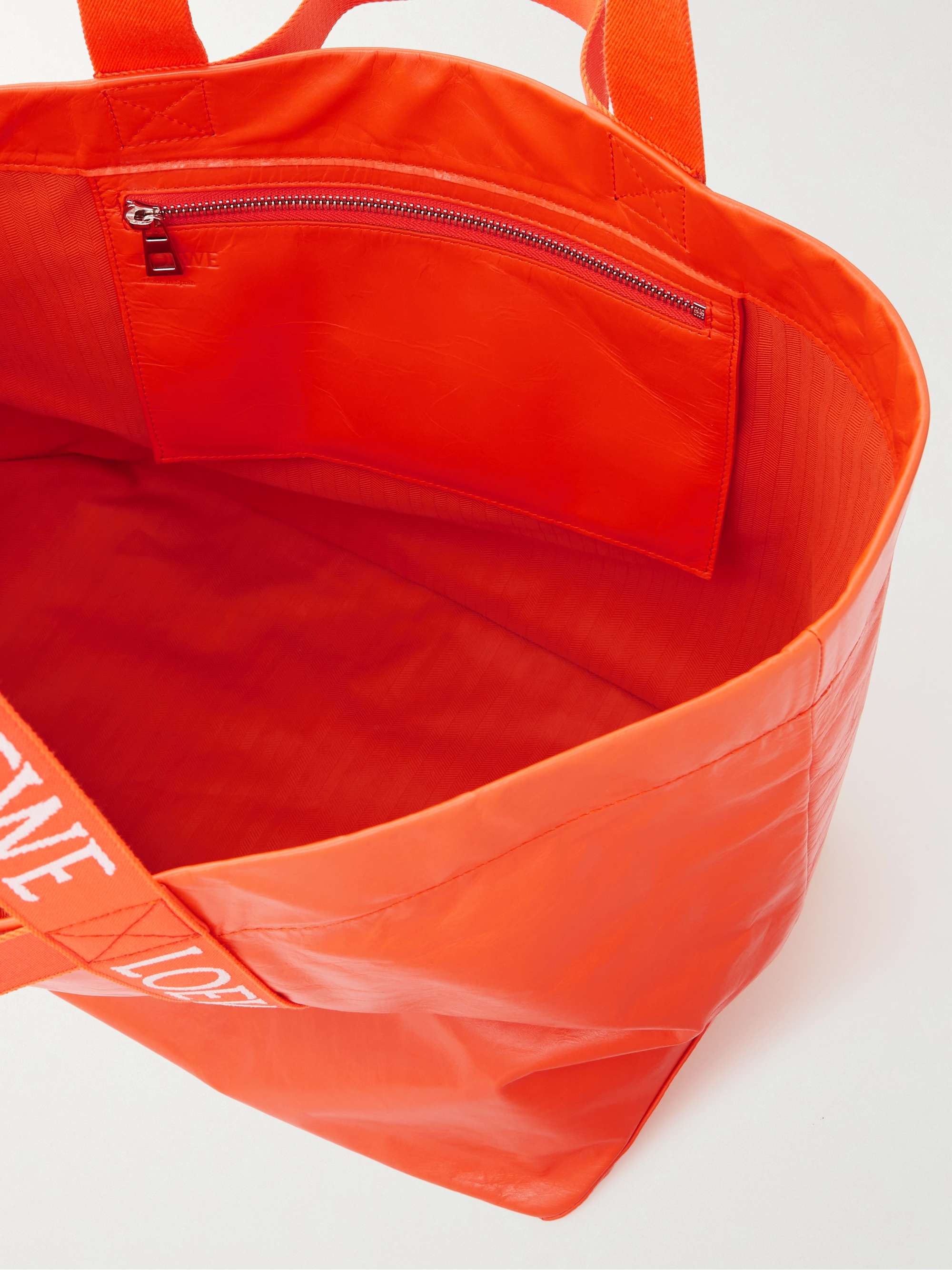 LOEWE Distressed Leather Tote Bag