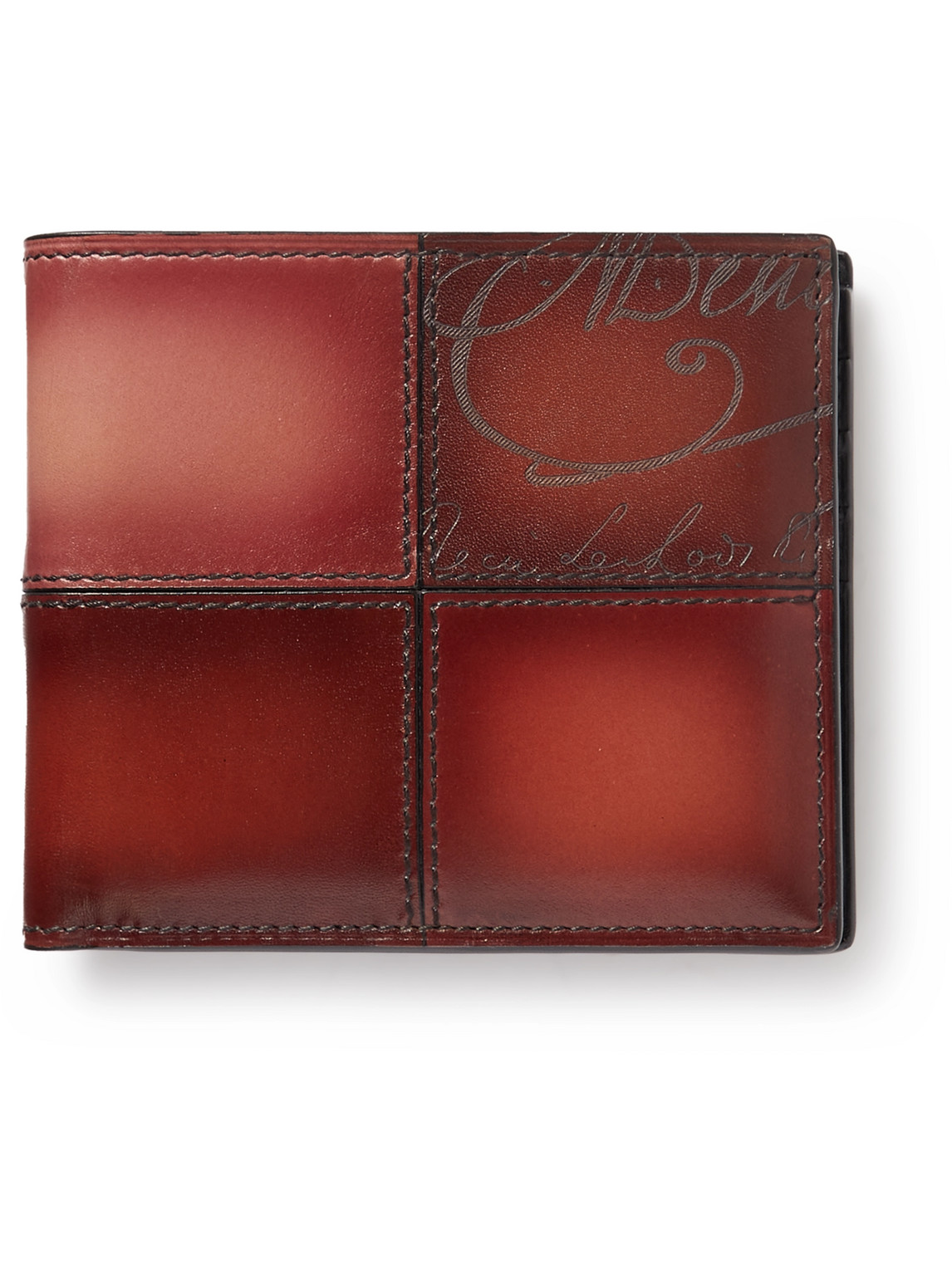 Makore Neo Scritto Panelled Venezia Leather Billfold Wallet