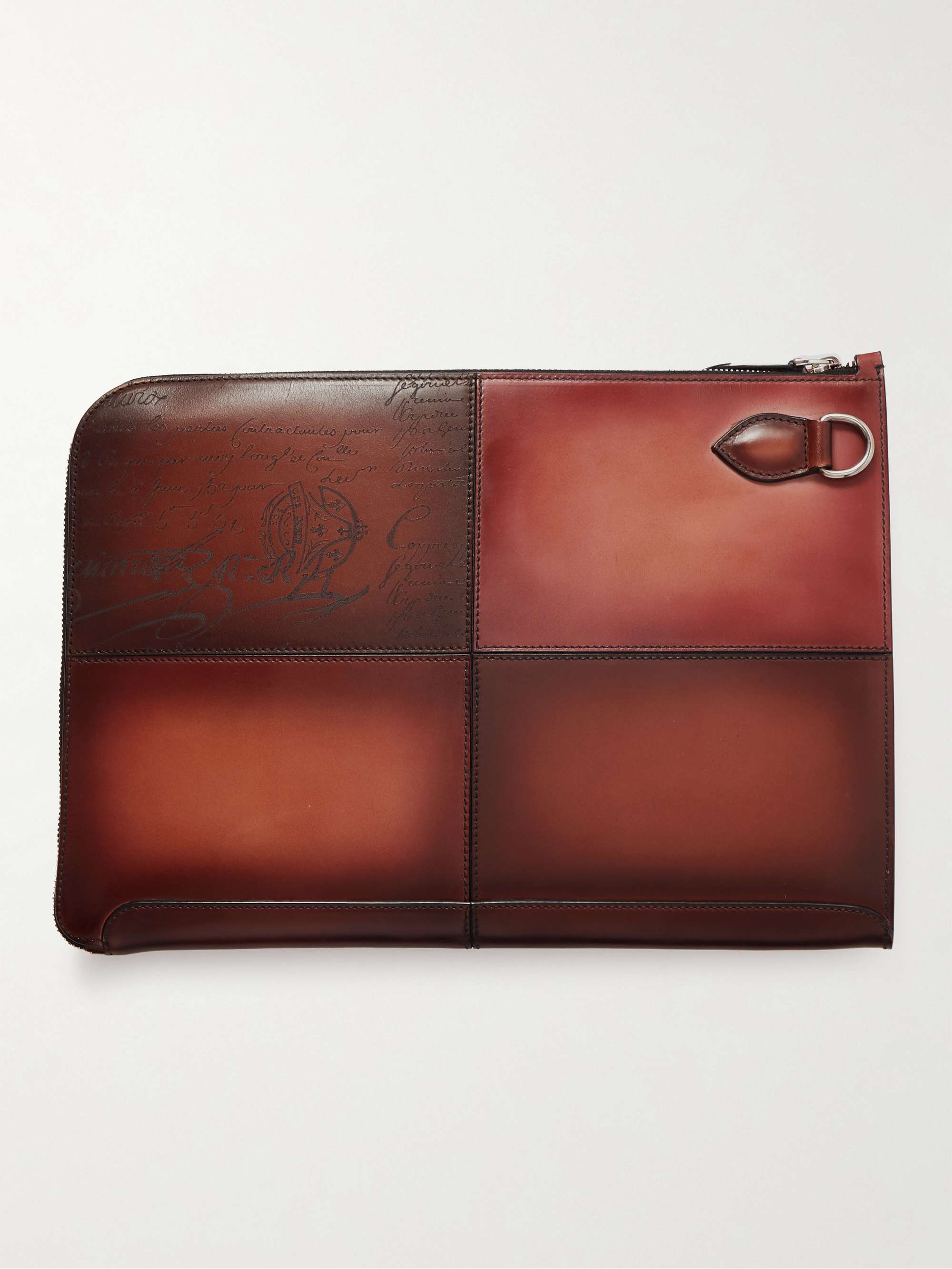 BERLUTI Nino TGM Scritto Panelled Venezia Leather Pouch