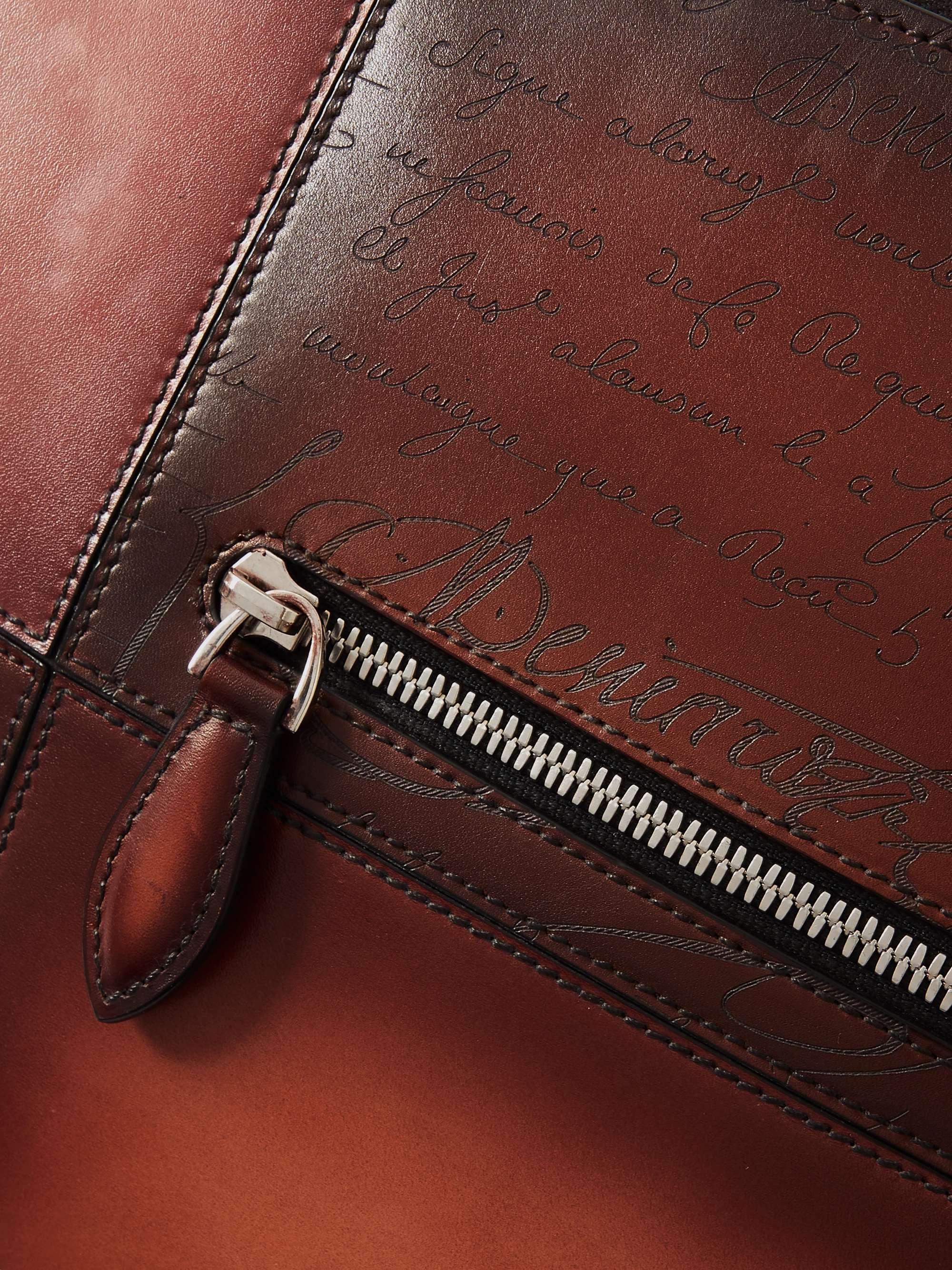 BERLUTI Nino TGM Scritto Panelled Venezia Leather Pouch