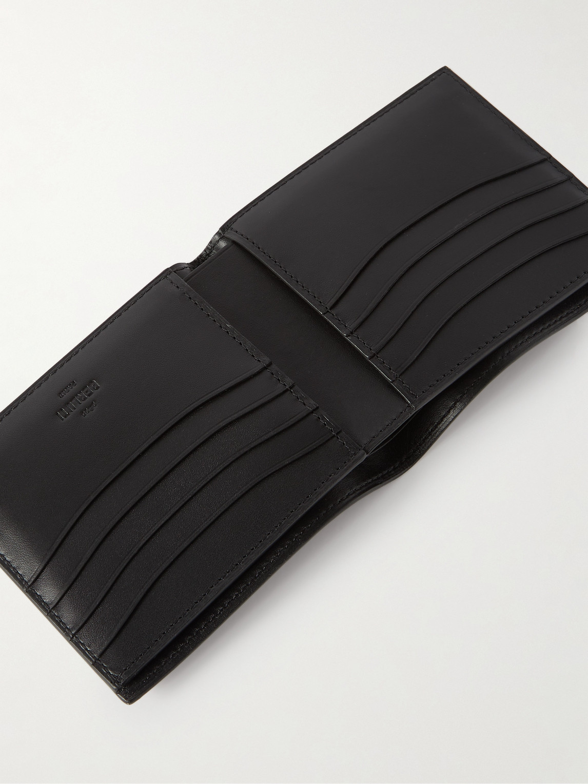 Shop Berluti Makore Neo Scritto Venezia Leather Billfold Wallet In Green