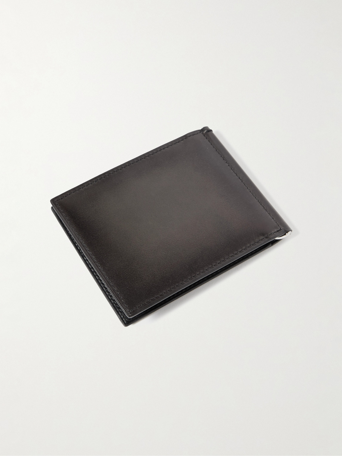 Shop Berluti Scritto Venezia Full-grain Leather Billfold Wallet In Black