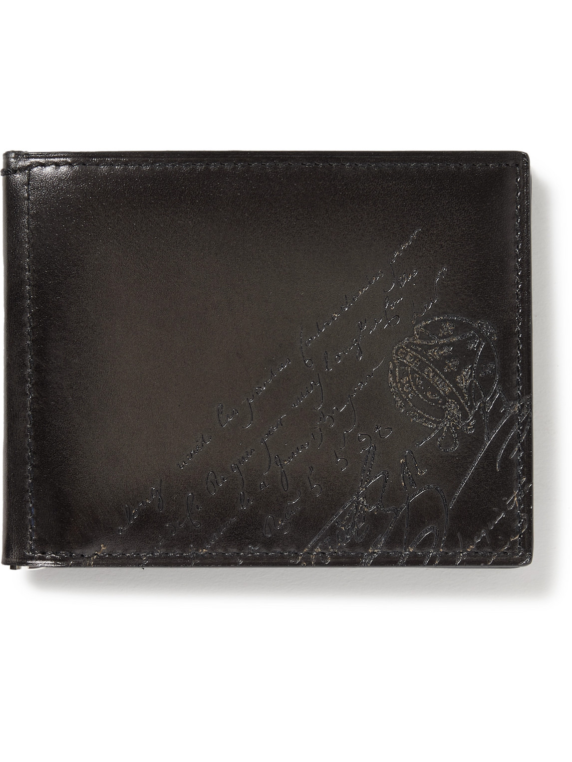 Berluti Scritto Venezia Full-grain Leather Billfold Wallet In Black
