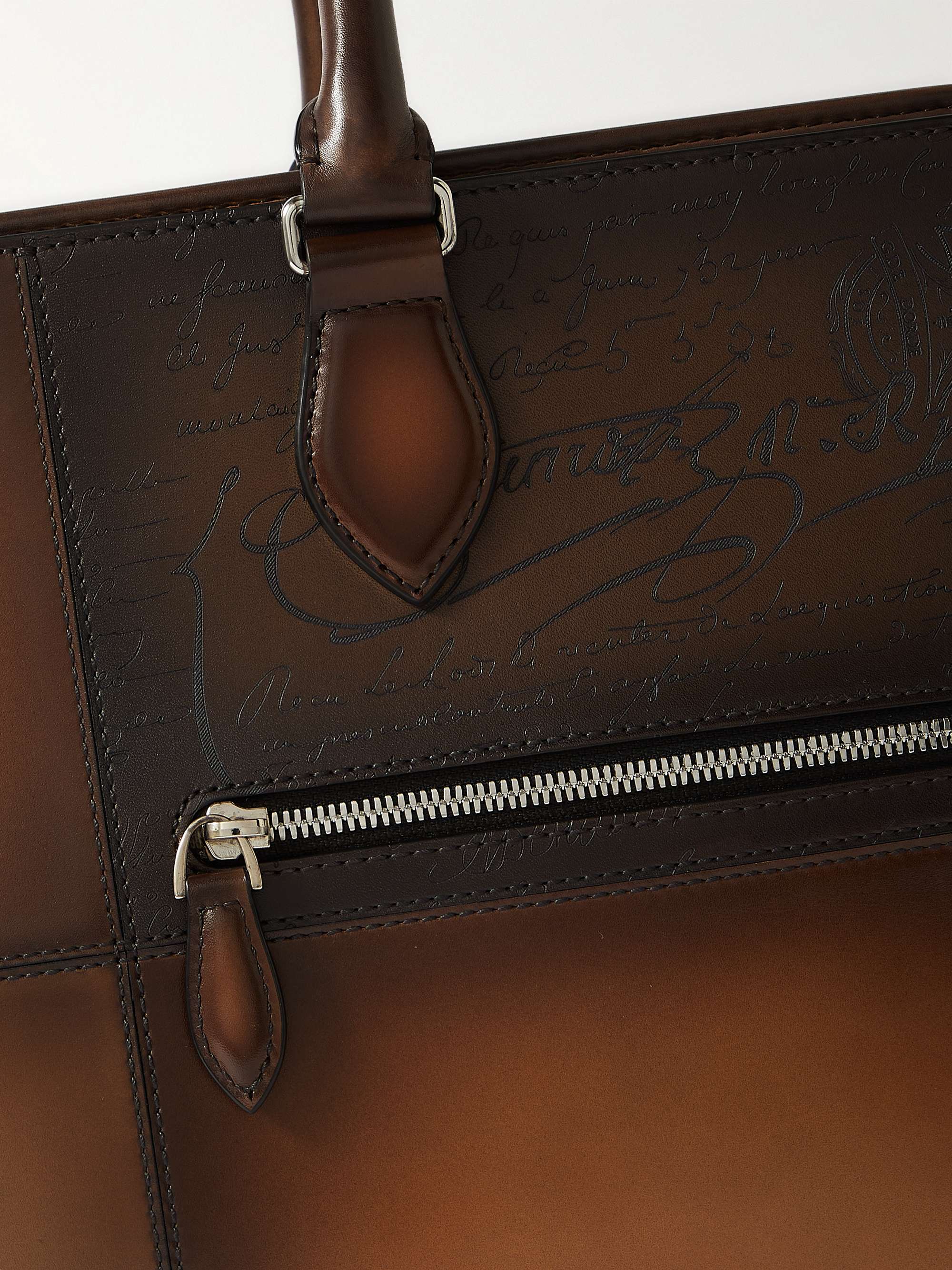 BERLUTI Jour Scritto Panelled Venezia Leather Briefcase