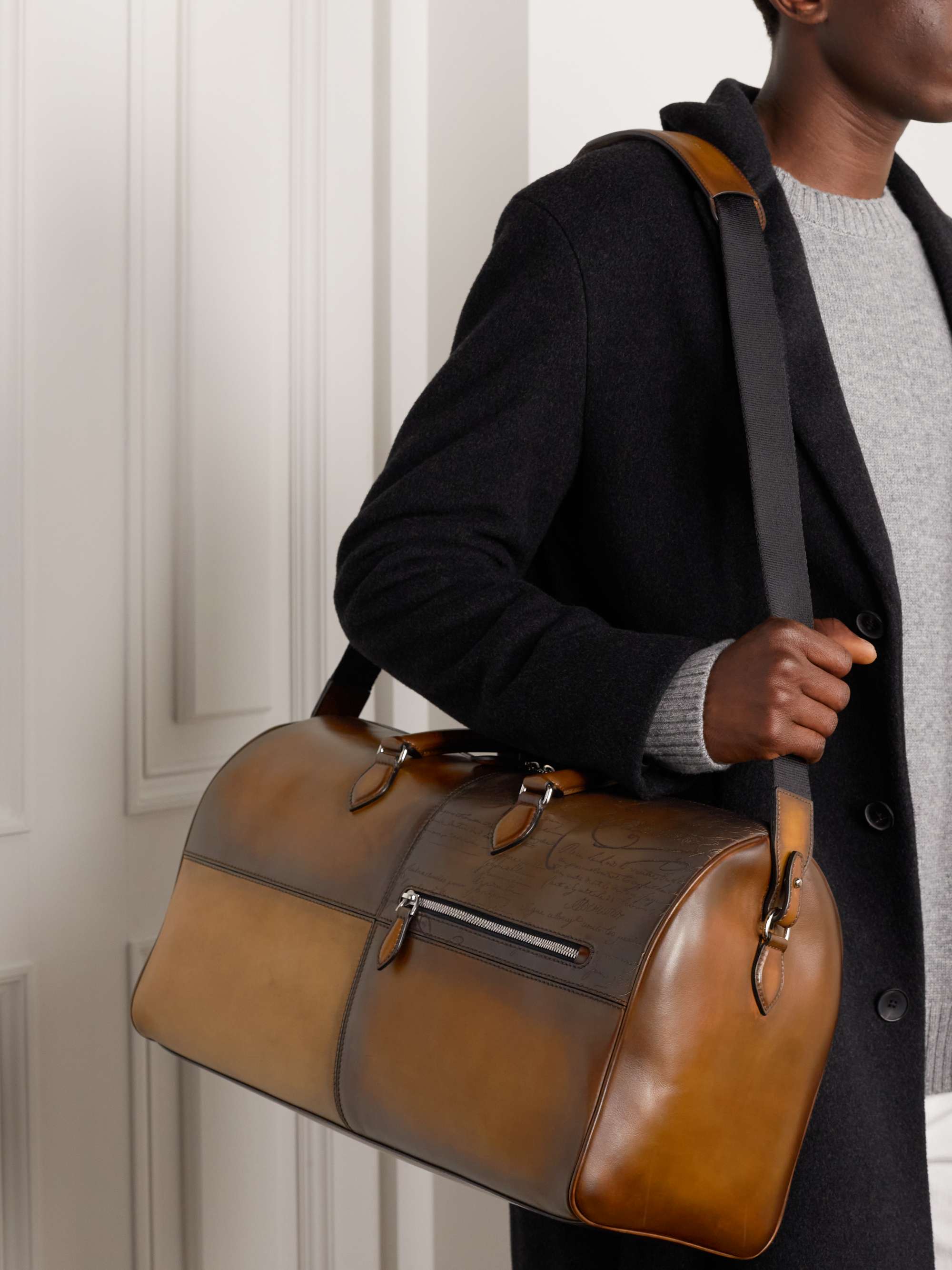 BERLUTI Scritto Panelled Venezia Leather Weekend Bag