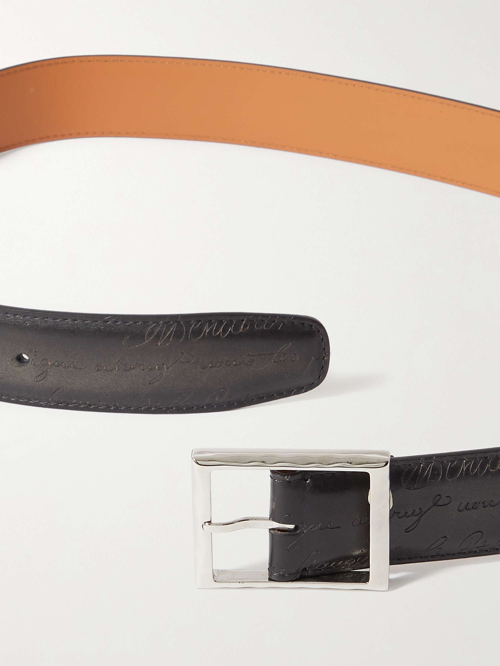 BERLUTI Scritto 3.5cm Leather Belt
