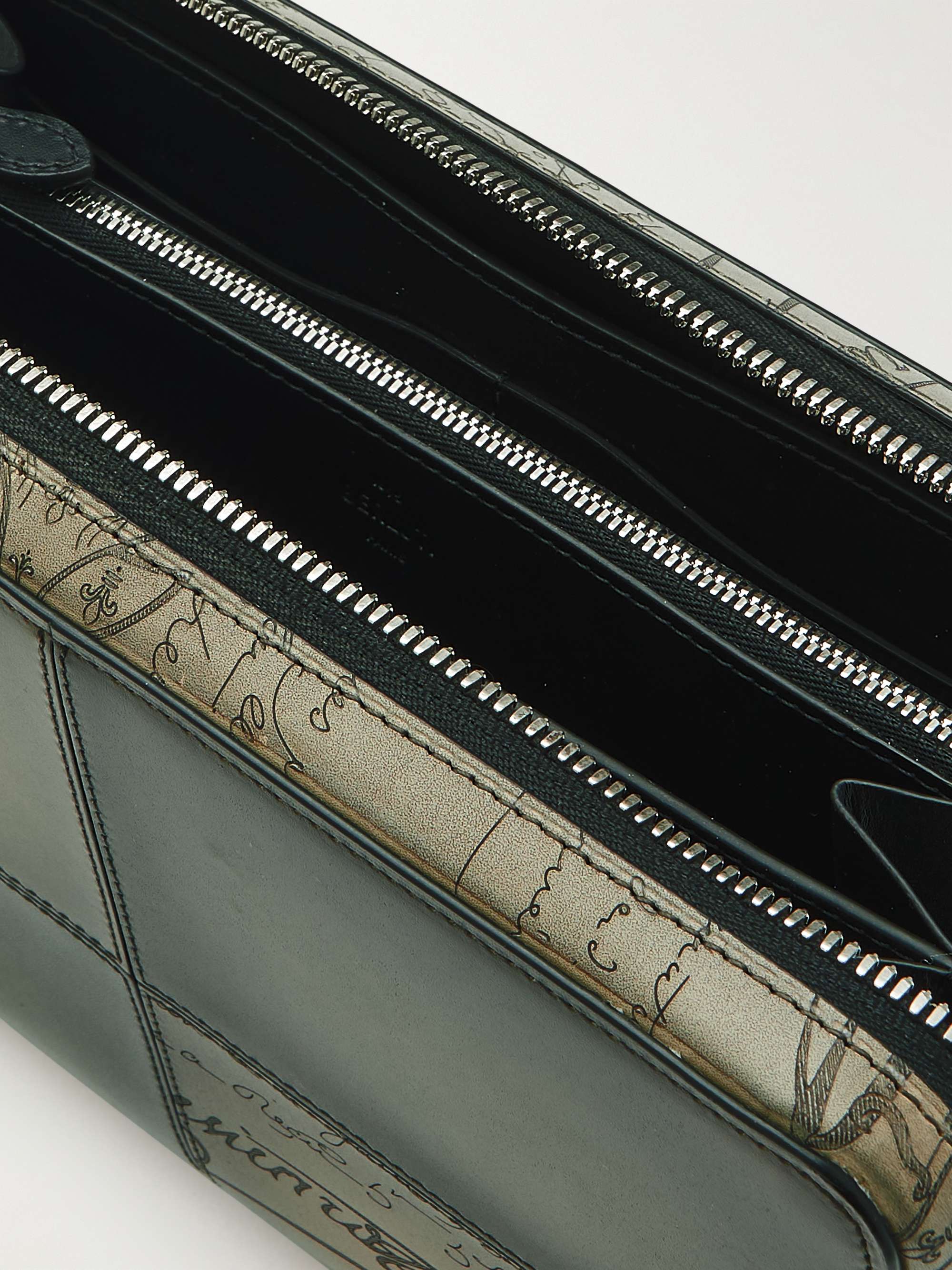 BERLUTI Itauba Scritto Panelled Venezia Leather Pouch