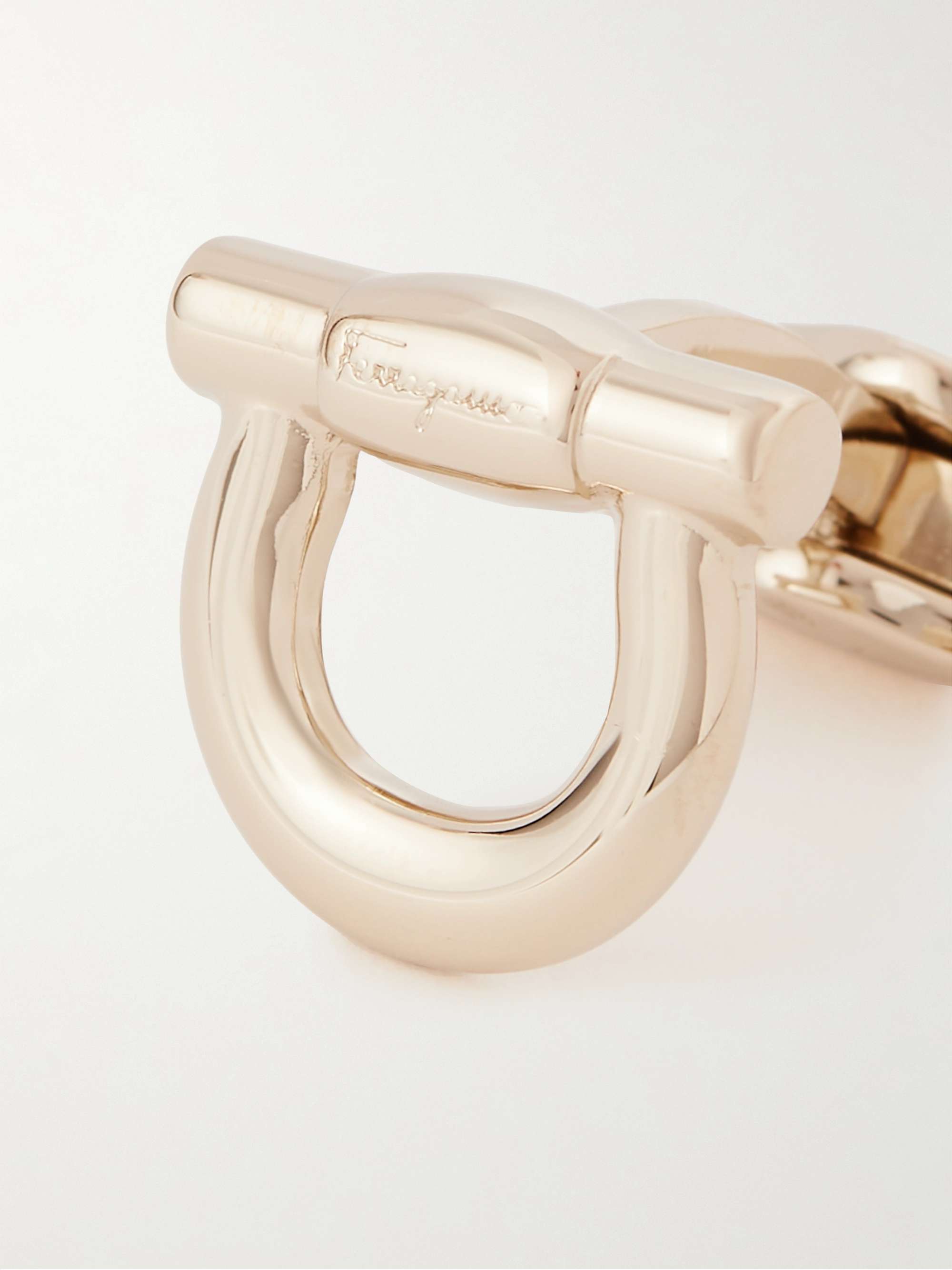 FERRAGAMO Gancio Gold-Tone Cufflinks