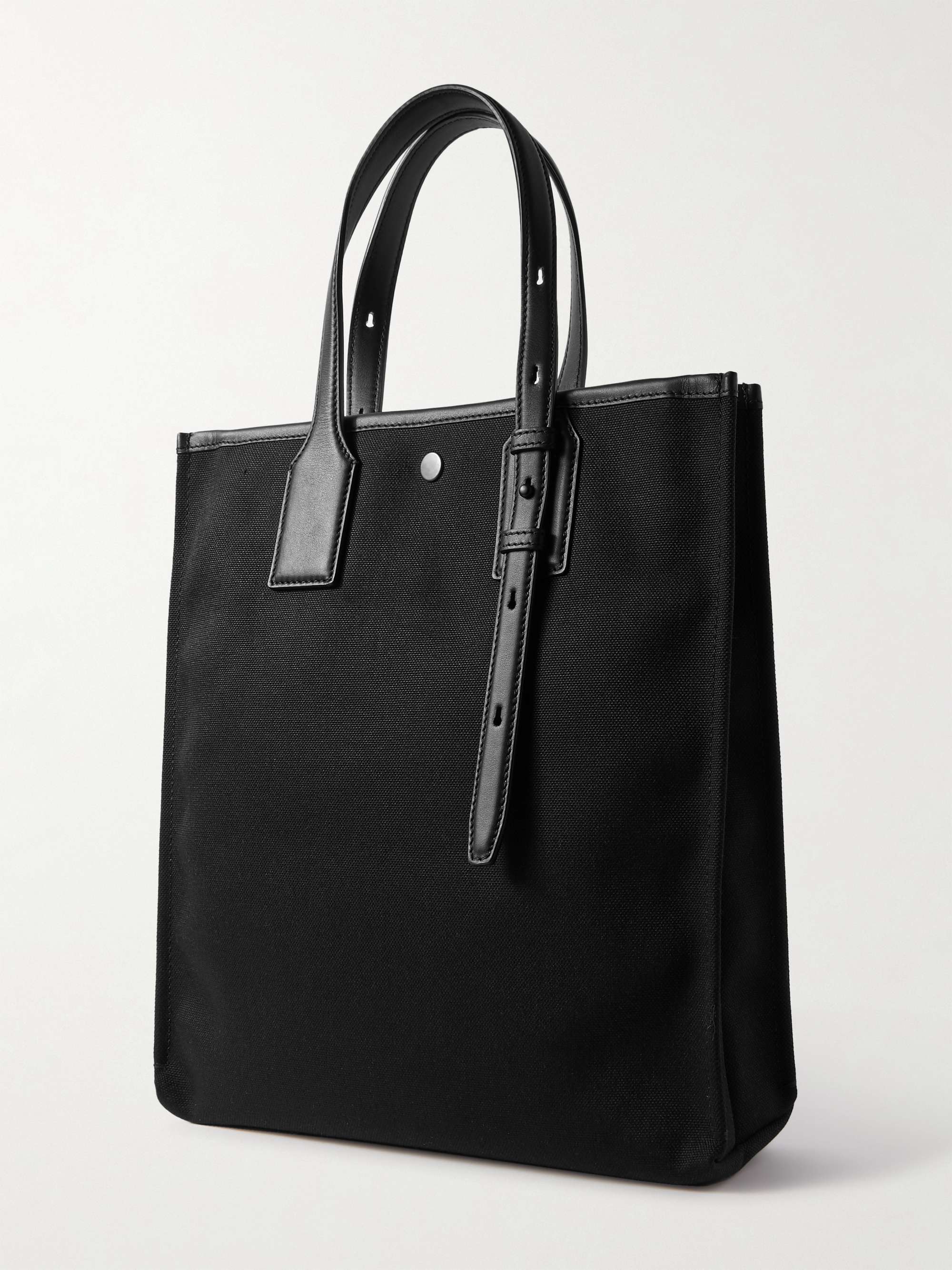FERRAGAMO Logo-Print Leather-Trimmed Canvas Tote Bag