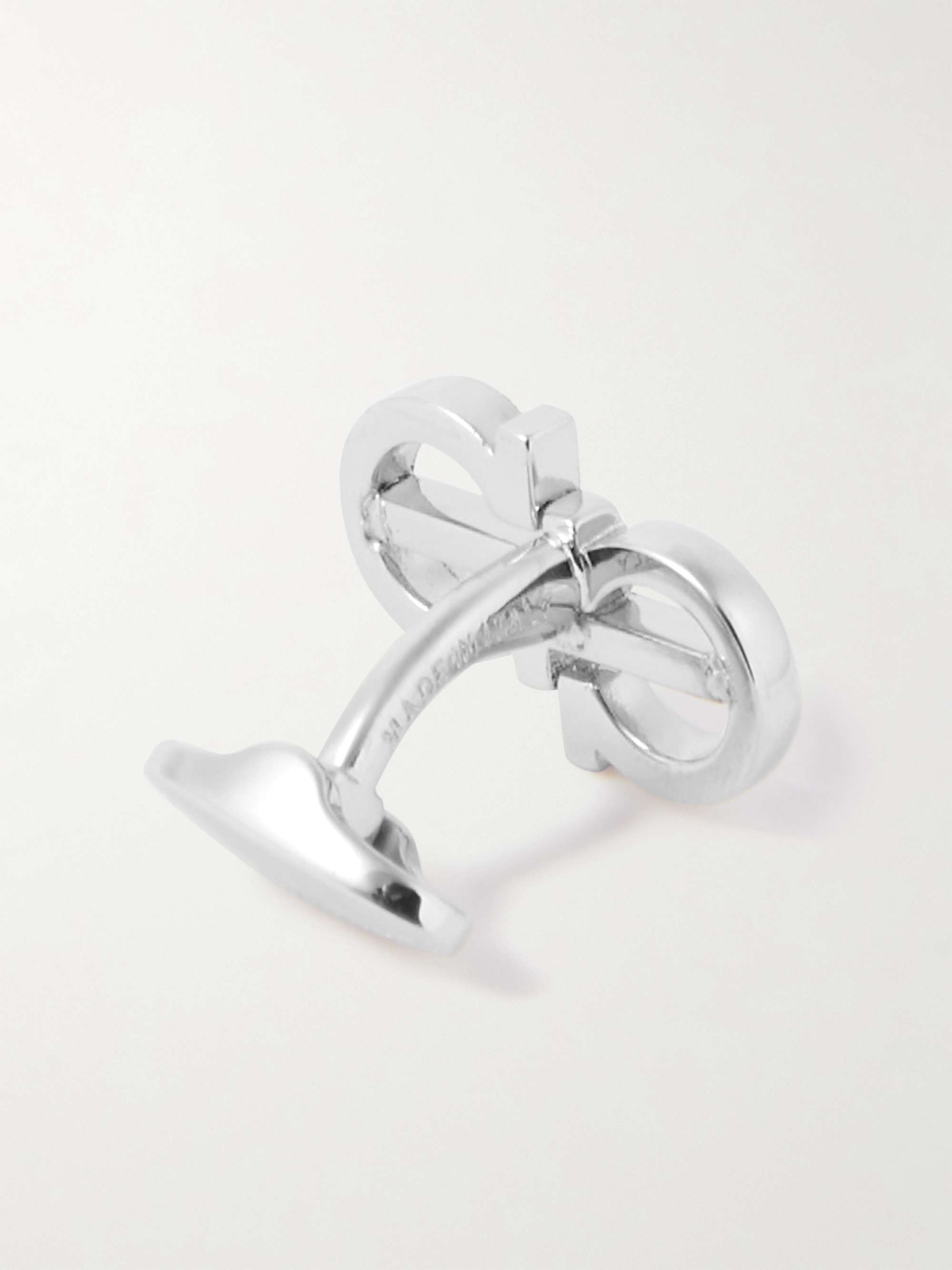 FERRAGAMO Gancio Silver-Tone Cufflinks