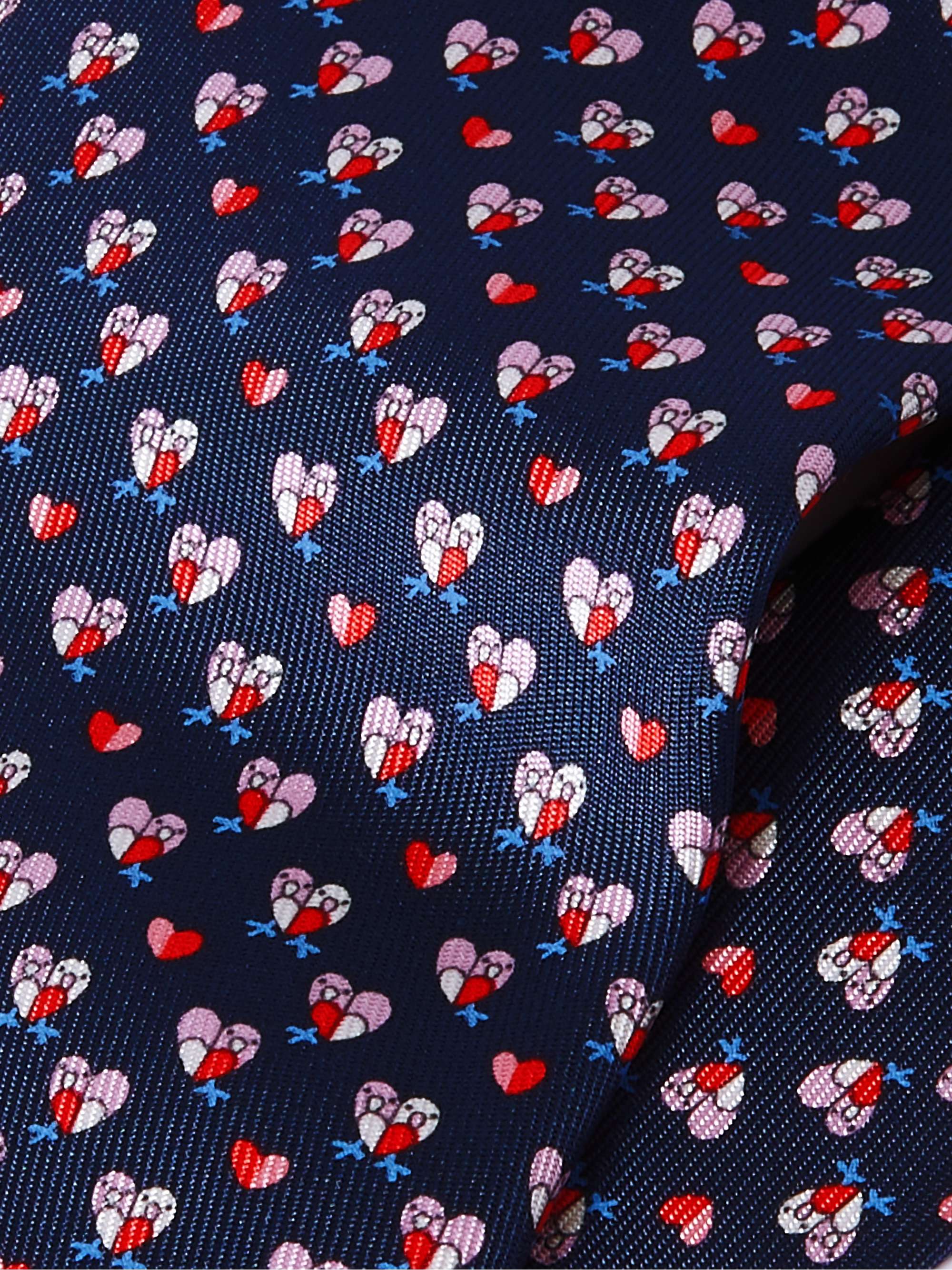 FERRAGAMO 8cm Printed Silk Tie