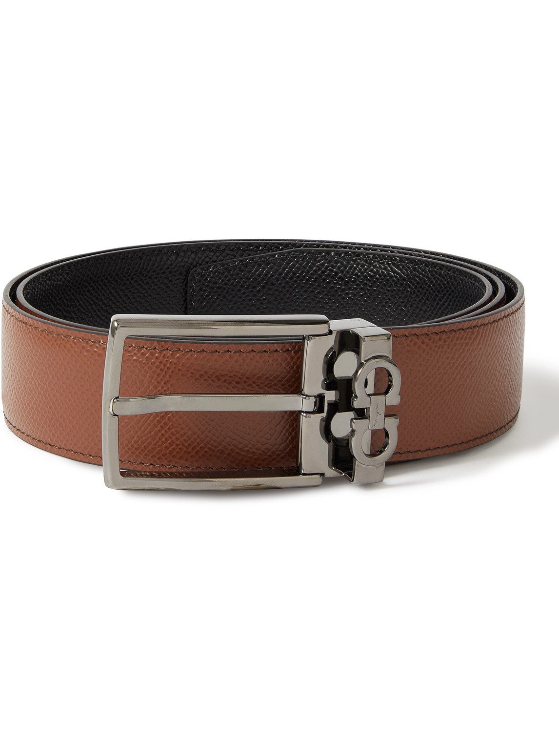 FERRAGAMO Reversible belt with logo, Men's Accessories