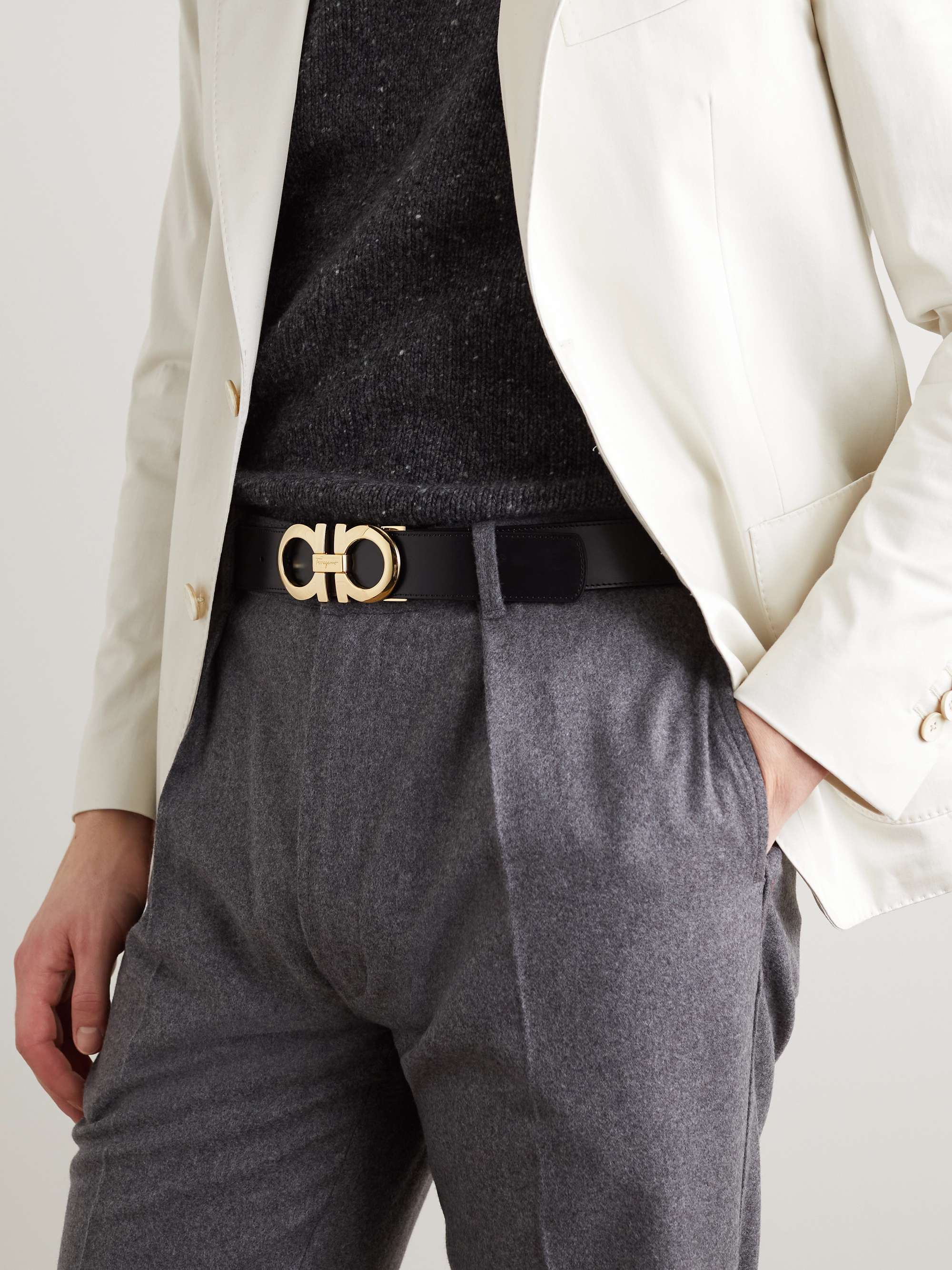 FERRAGAMO 3.5cm Leather Belt