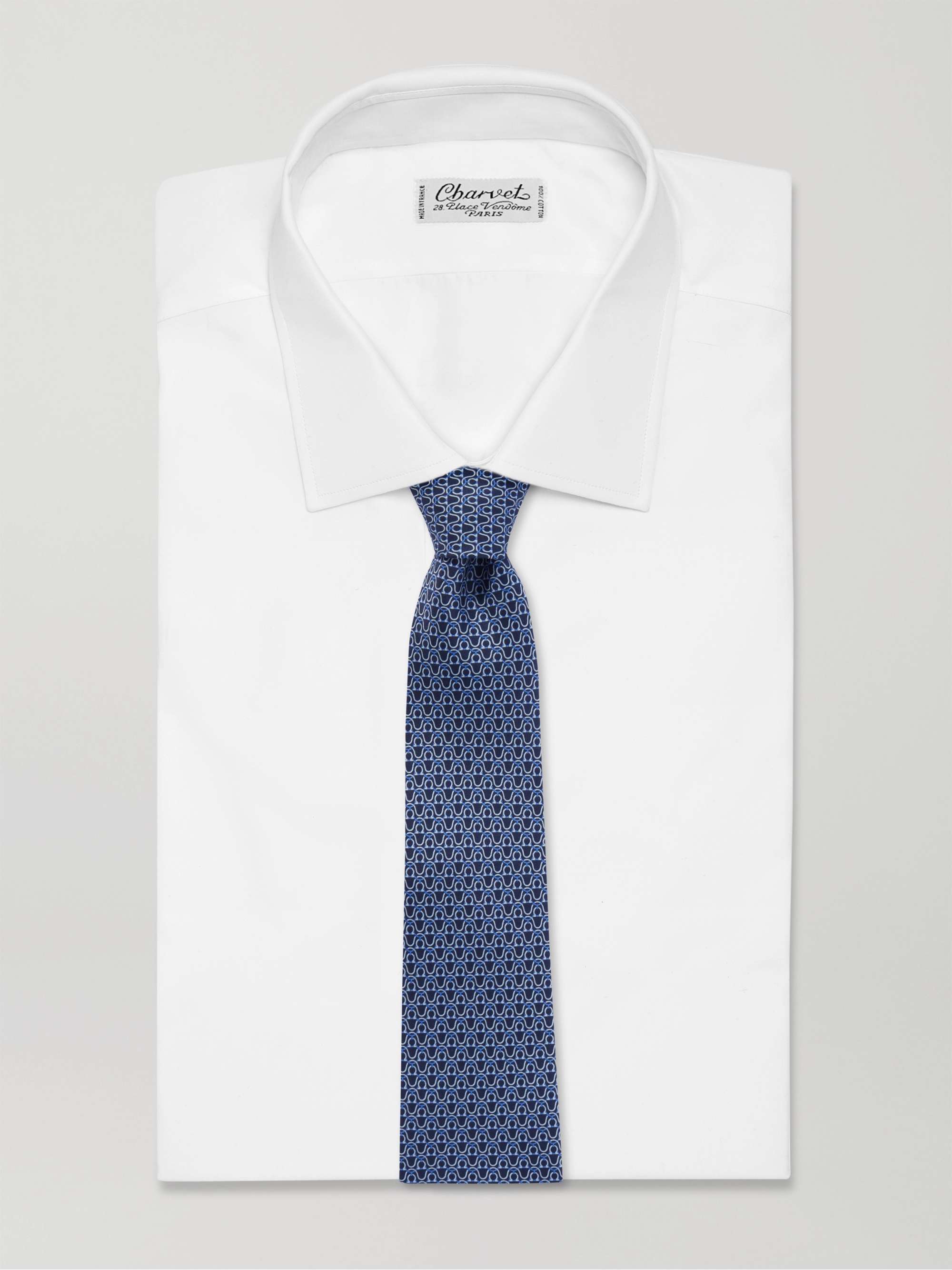 FERRAGAMO Logo-Jacquard Silk Tie