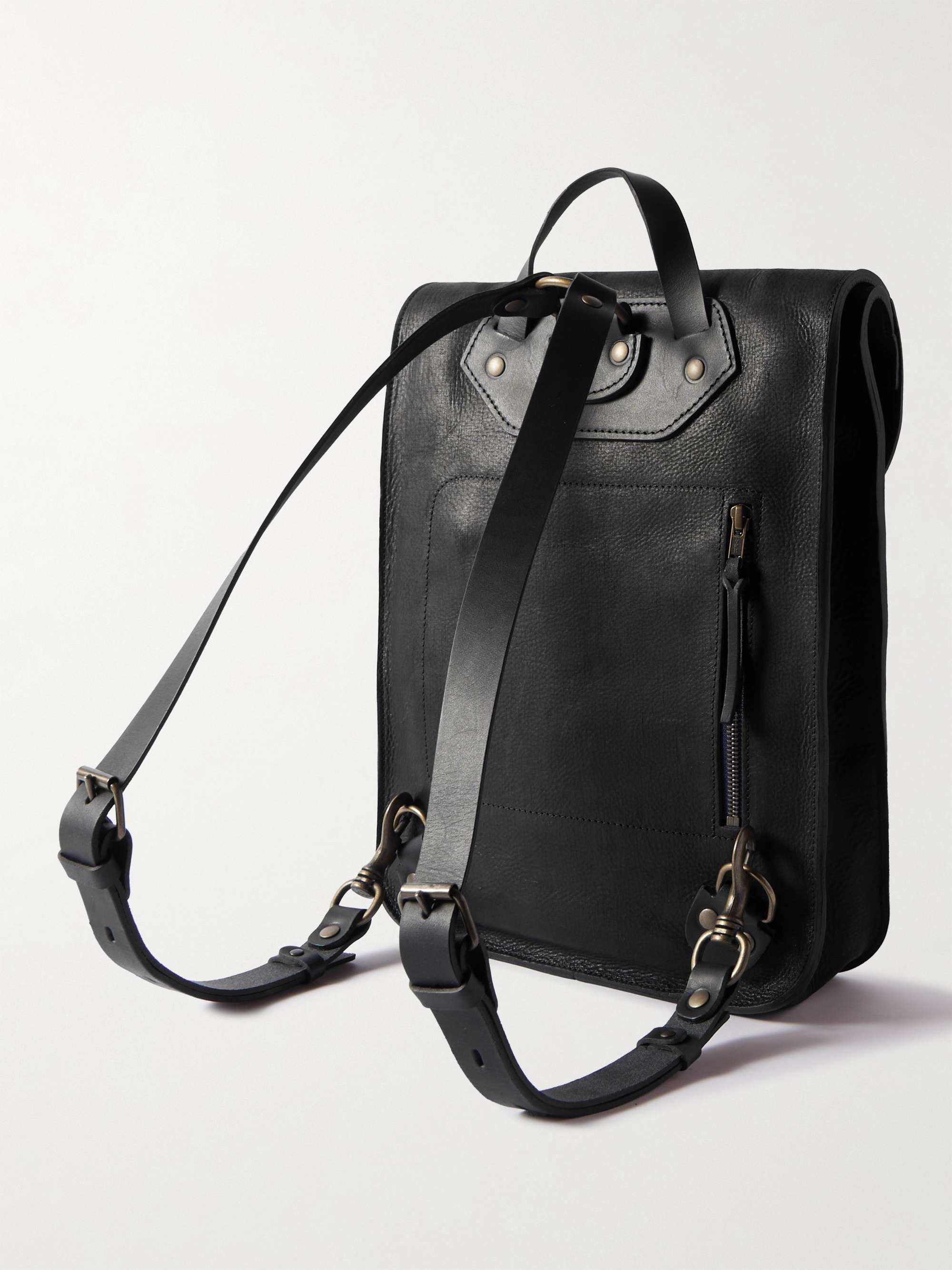 BLEU DE CHAUFFE Puncho Full-Grain Leather Backpack