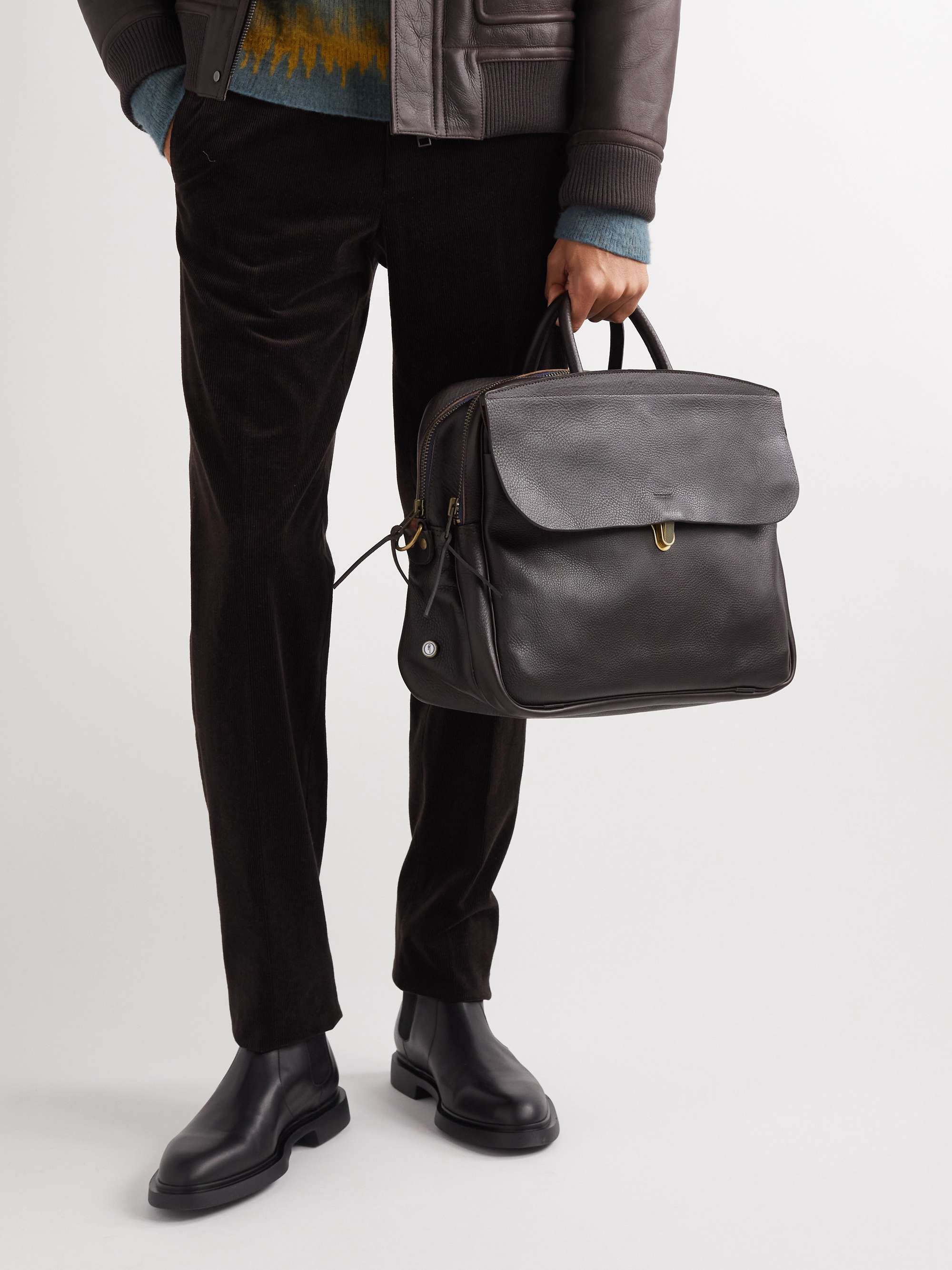 BLEU DE CHAUFFE Zeppo Full-Grain Leather Briefcase