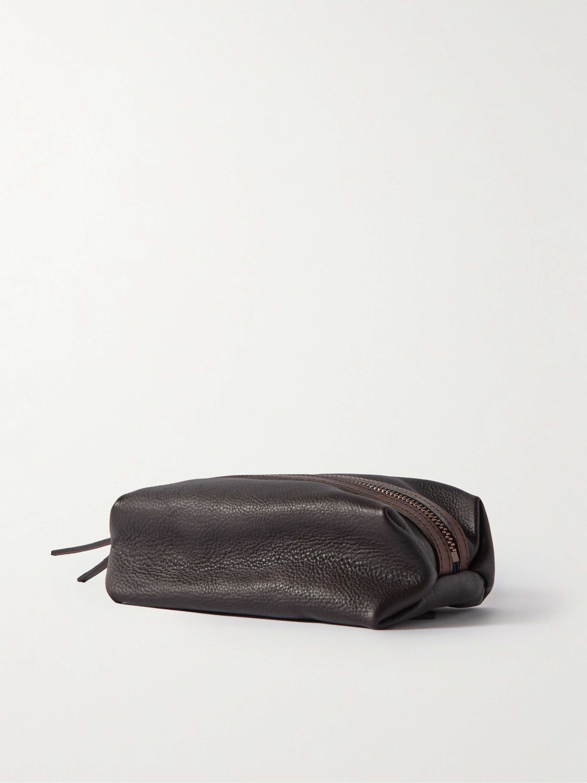 BLEU DE CHAUFFE Zazou Full-Grain Leather Wash Bag
