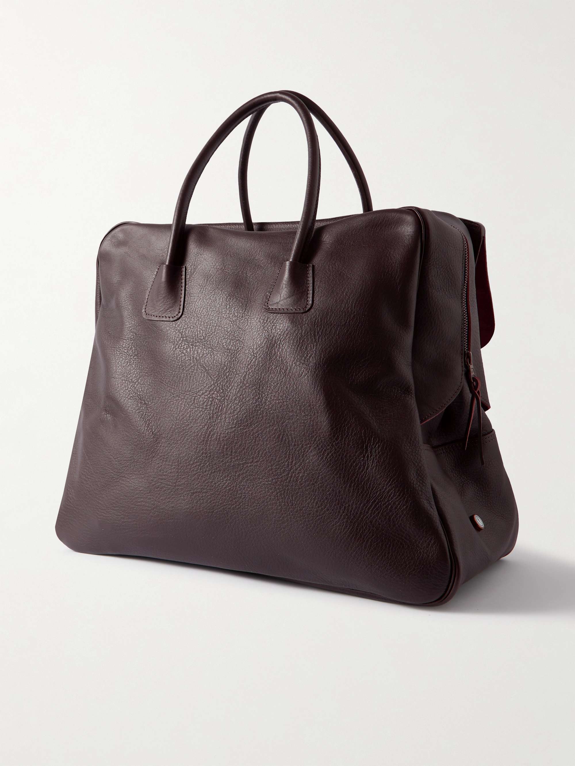 BLEU DE CHAUFFE Zoom Full-Grain Leather Weekend Bag