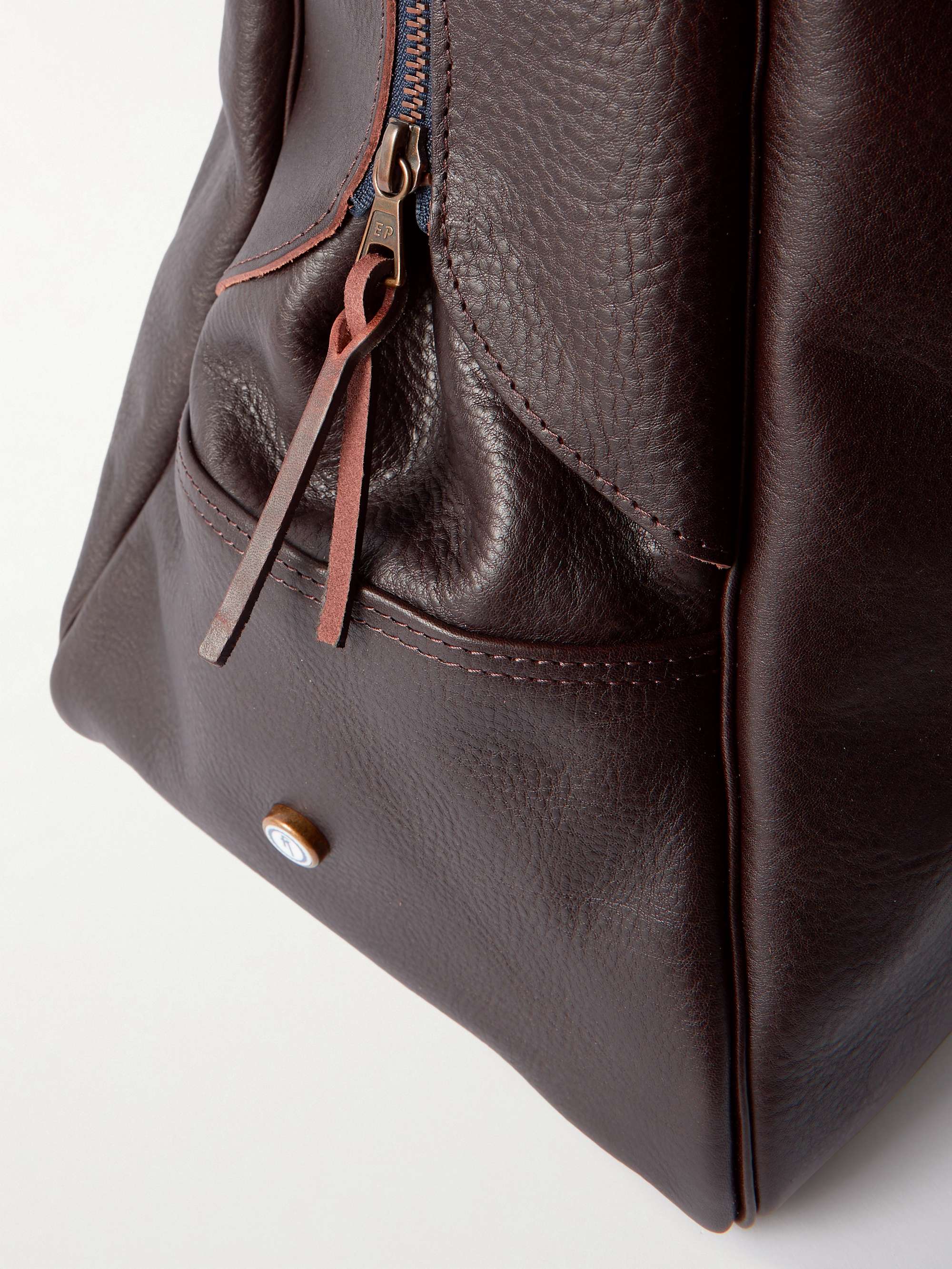 BLEU DE CHAUFFE Zoom Full-Grain Leather Weekend Bag