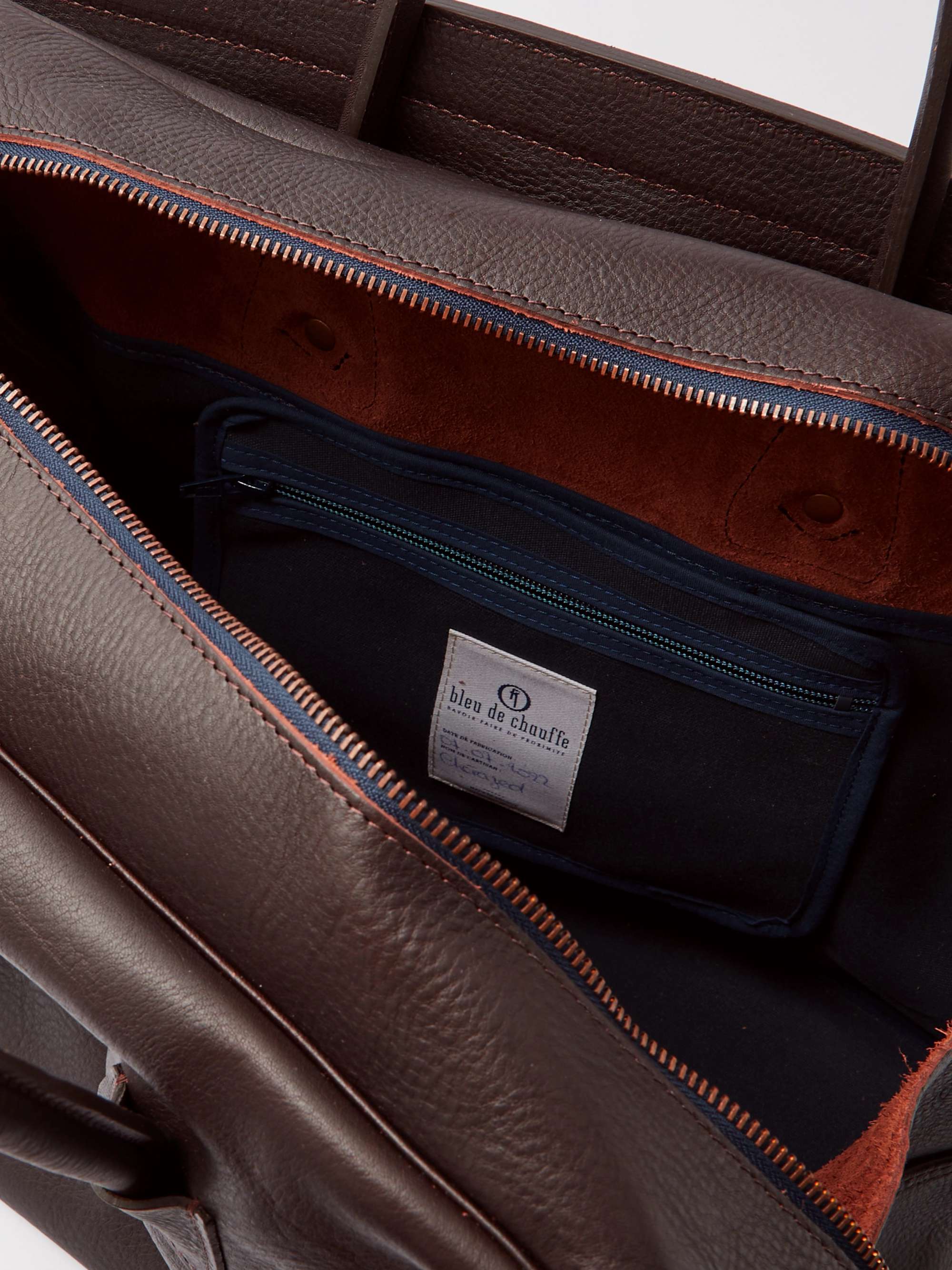 BLEU DE CHAUFFE Zoom Full-Grain Leather Weekend Bag