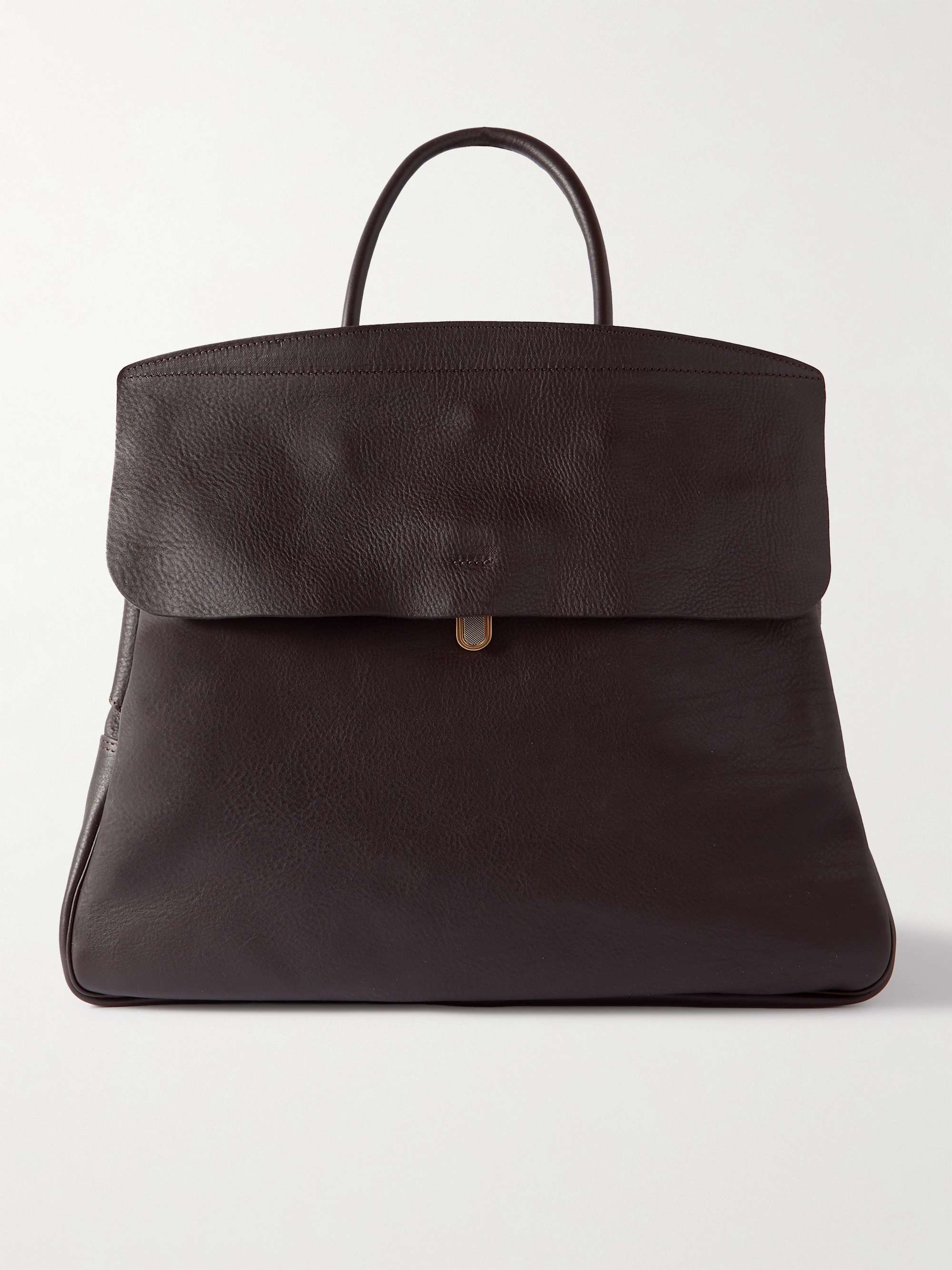 BLEU DE CHAUFFE Zoom Full-Grain Leather Weekend Bag