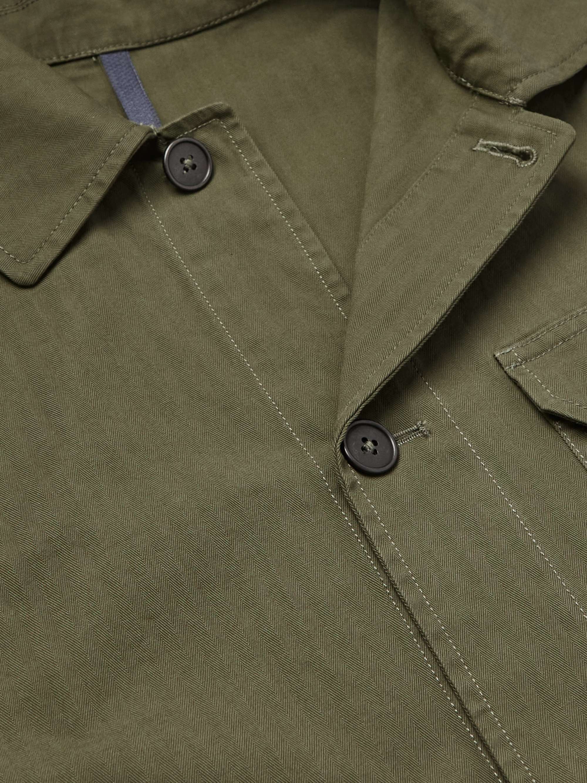 INCOTEX Montedoro Stretch Cotton-Twill Shirt Jacket