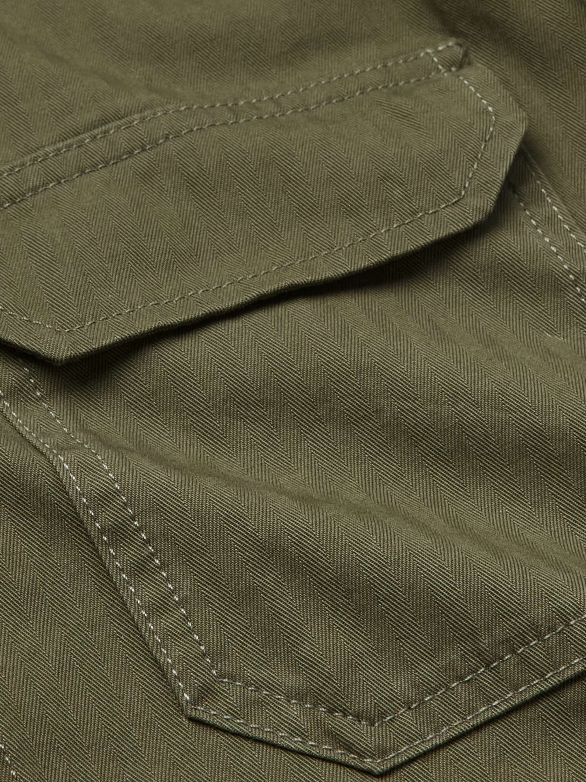 INCOTEX Montedoro Stretch Cotton-Twill Shirt Jacket