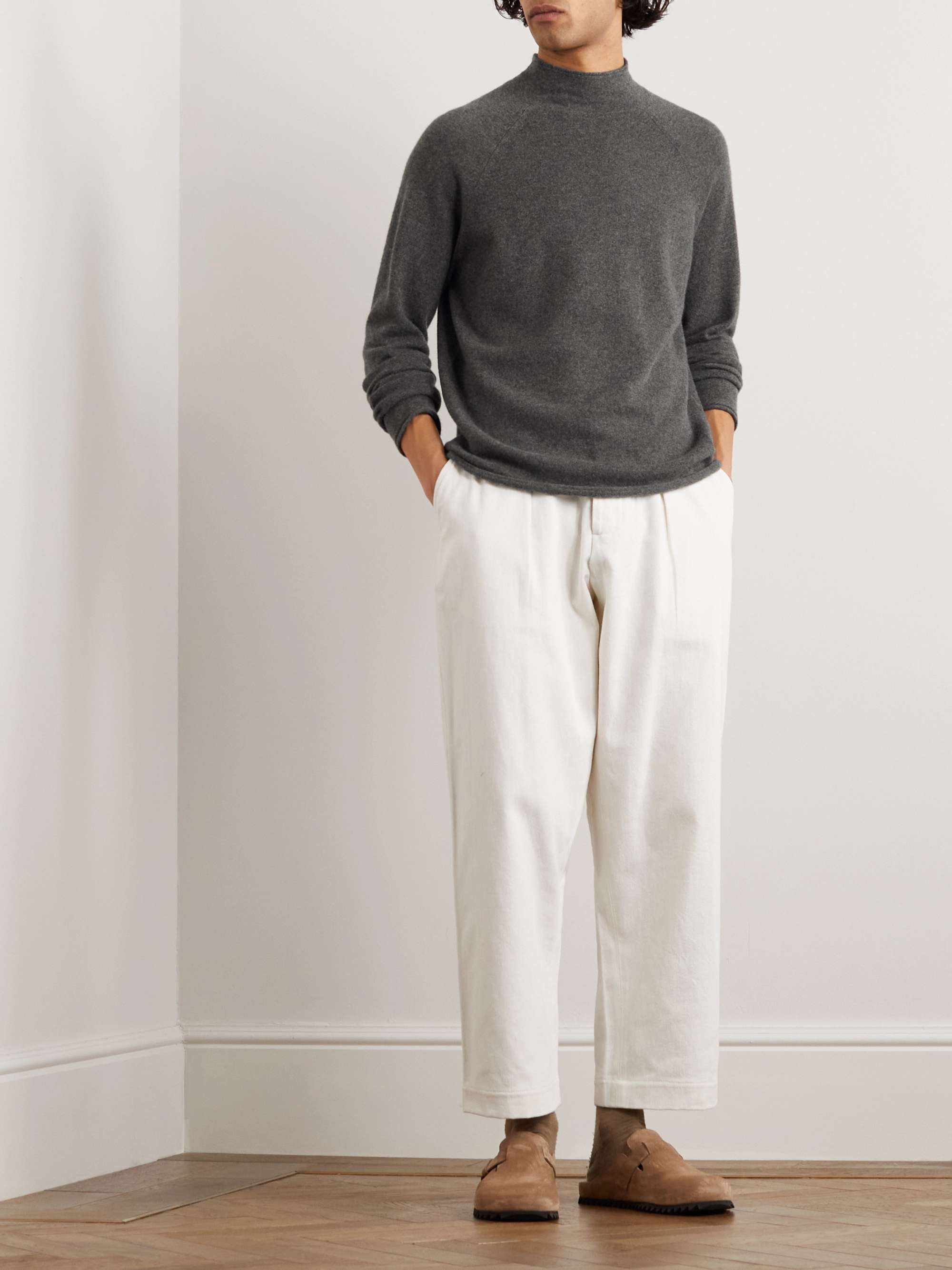 INCOTEX Cashmere Mock-Neck Sweater
