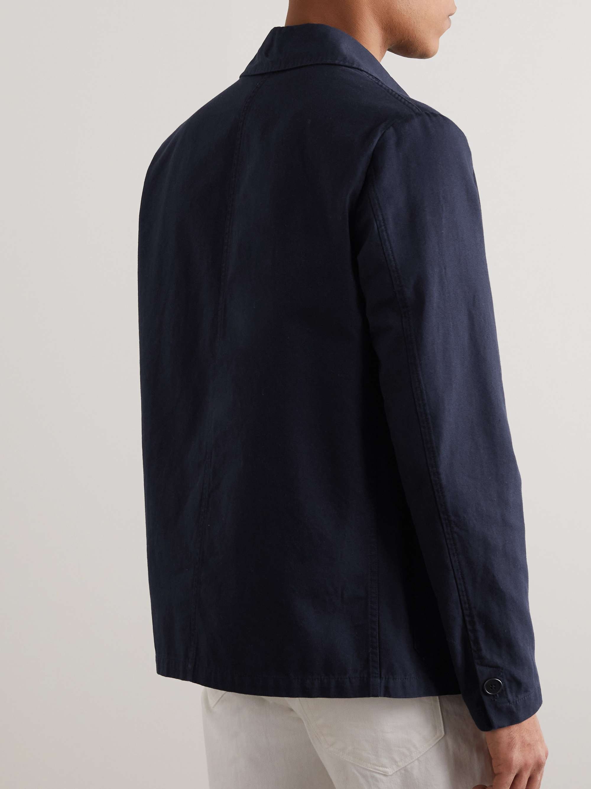 INCOTEX Montedoro Stretch Cotton-Twill Shirt Jacket
