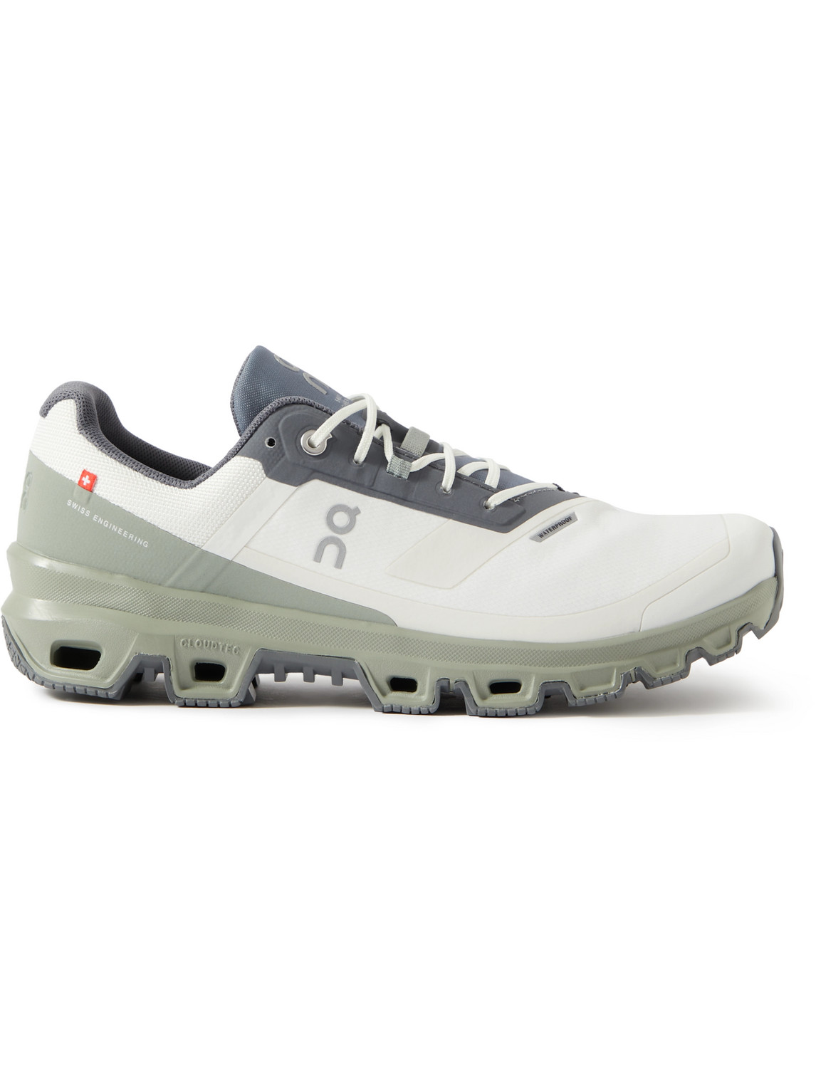 On Cloudventure Waterproof Trail Running Shoe In Gray