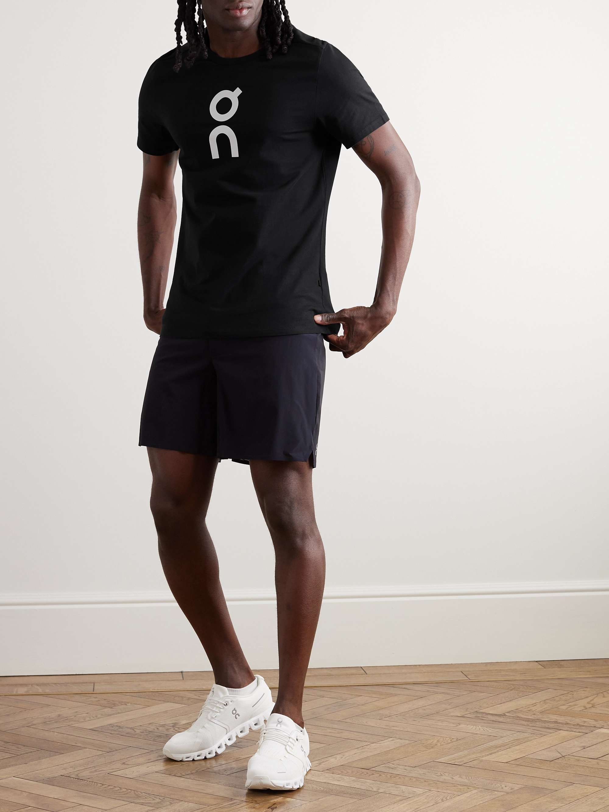 ON-RUNNING Slim-Fit Logo-Print Cotton-Jersey T-Shirt