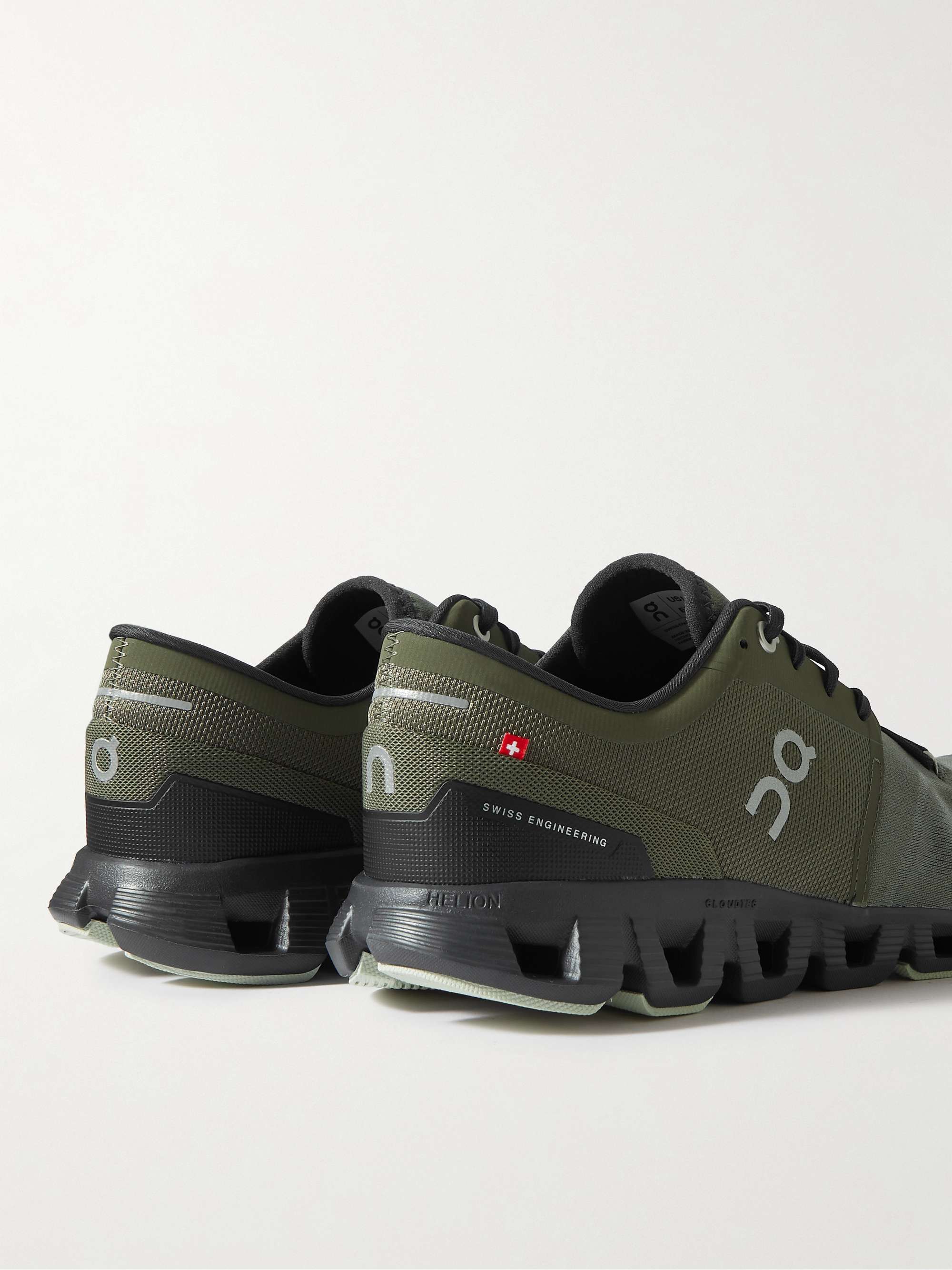 ON Cloud X3 Rubber-Trimmed Mesh Running Sneakers