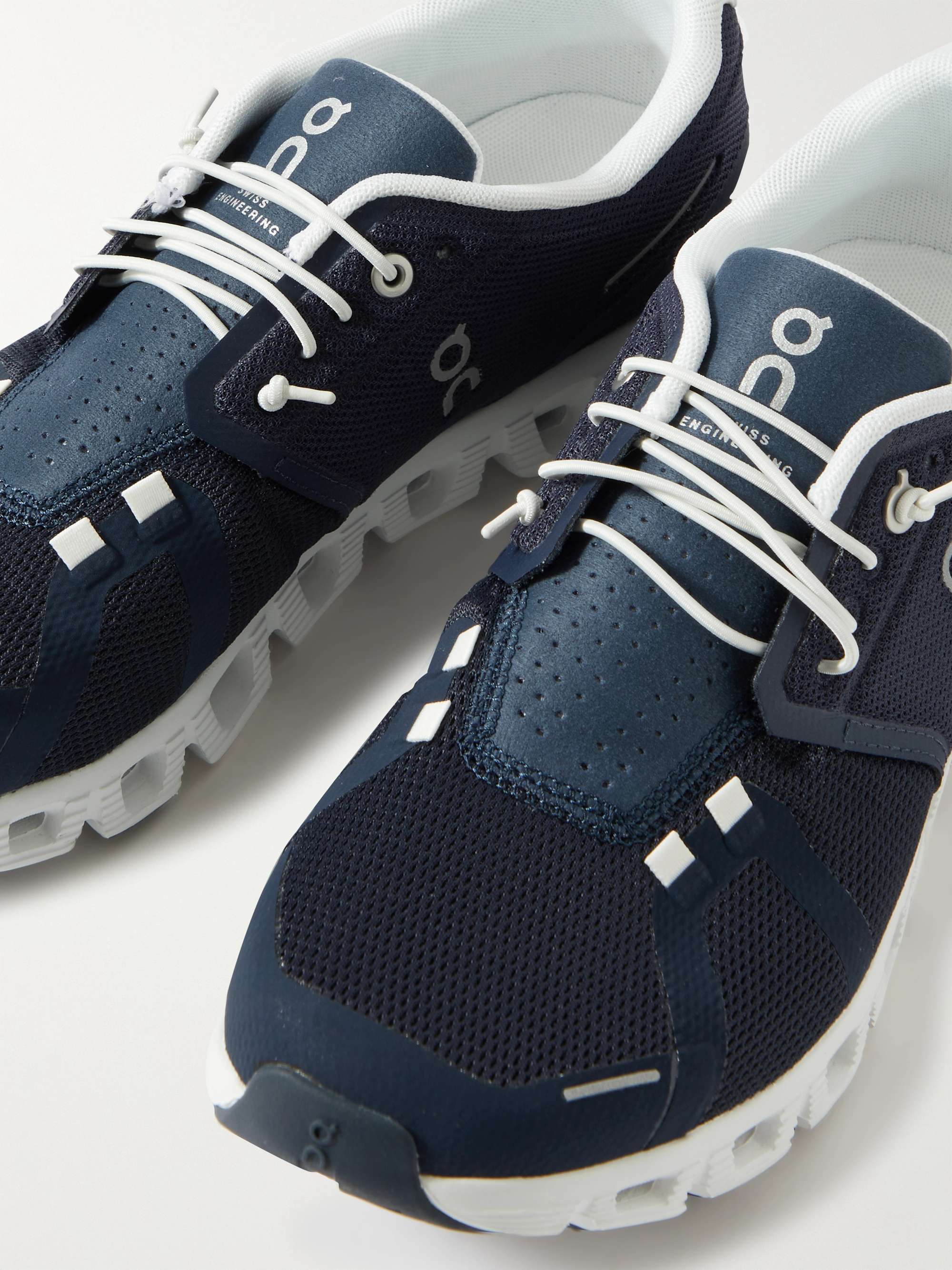 ON Cloud 5 Rubber-Trimmed Recycled Mesh Running Sneakers