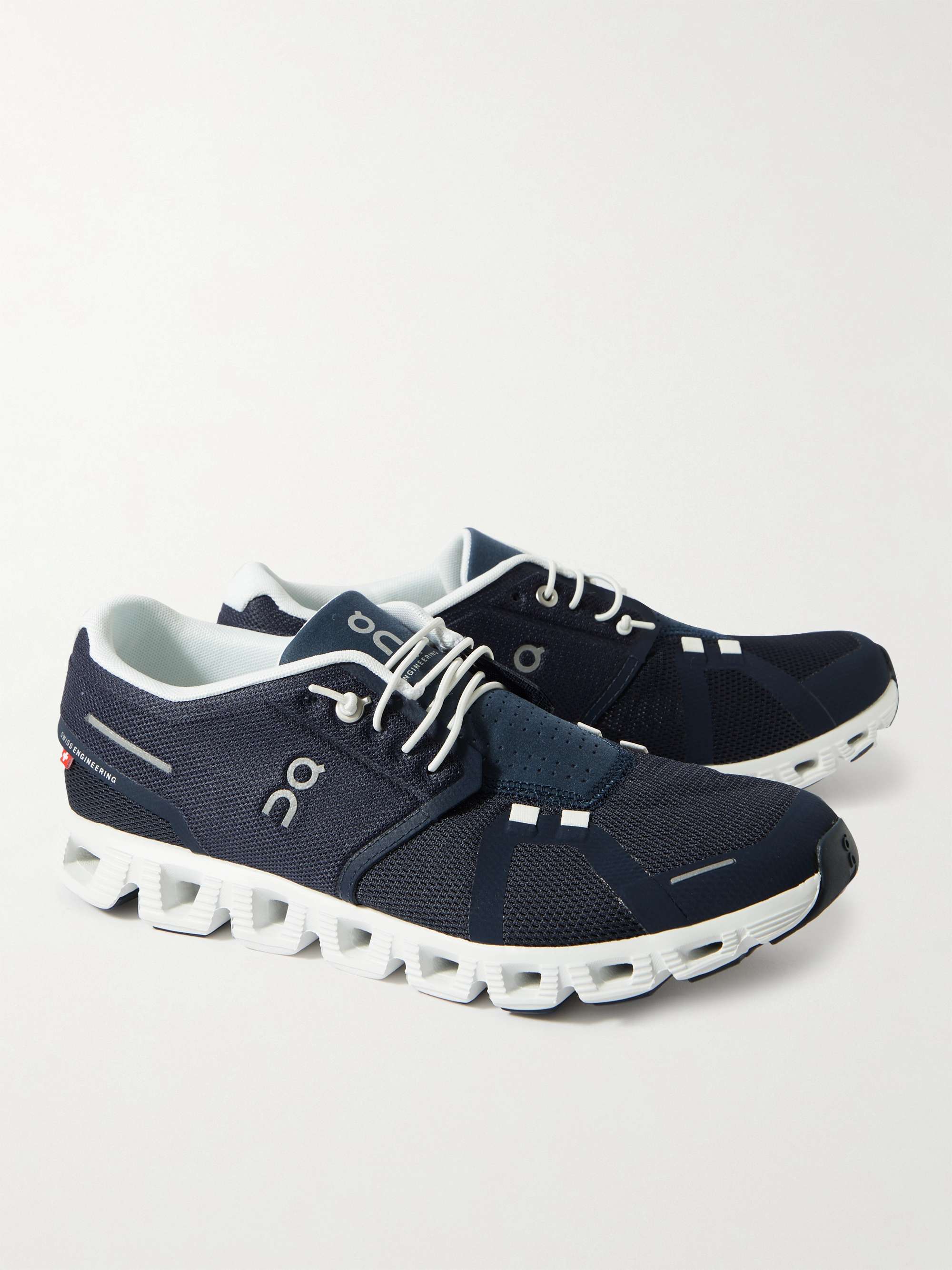 ON Cloud 5 Rubber-Trimmed Recycled Mesh Running Sneakers