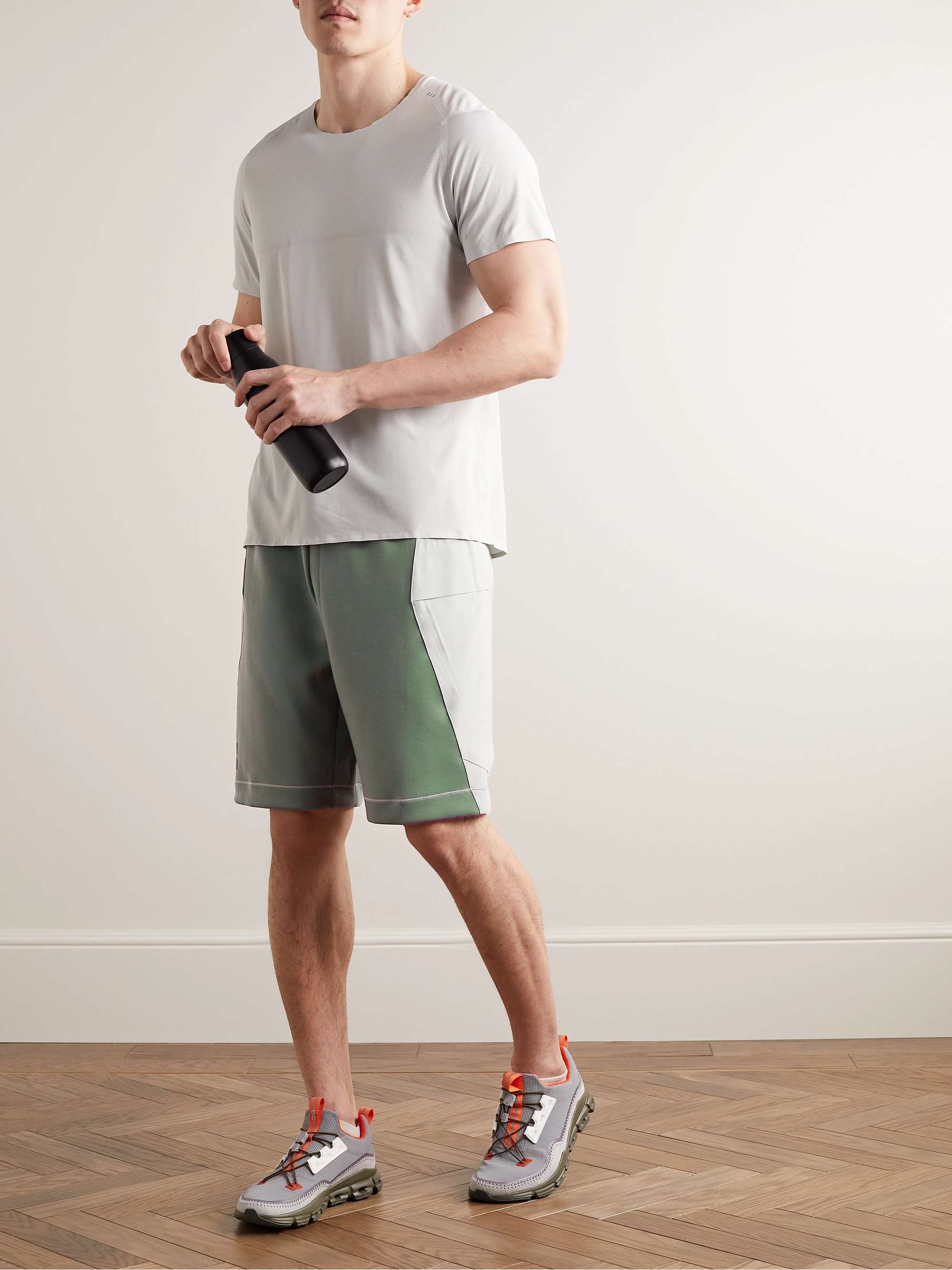 ON-RUNNING Movement Straight-Leg Shell-Panelled Stretch-Jersey Drawstring Shorts