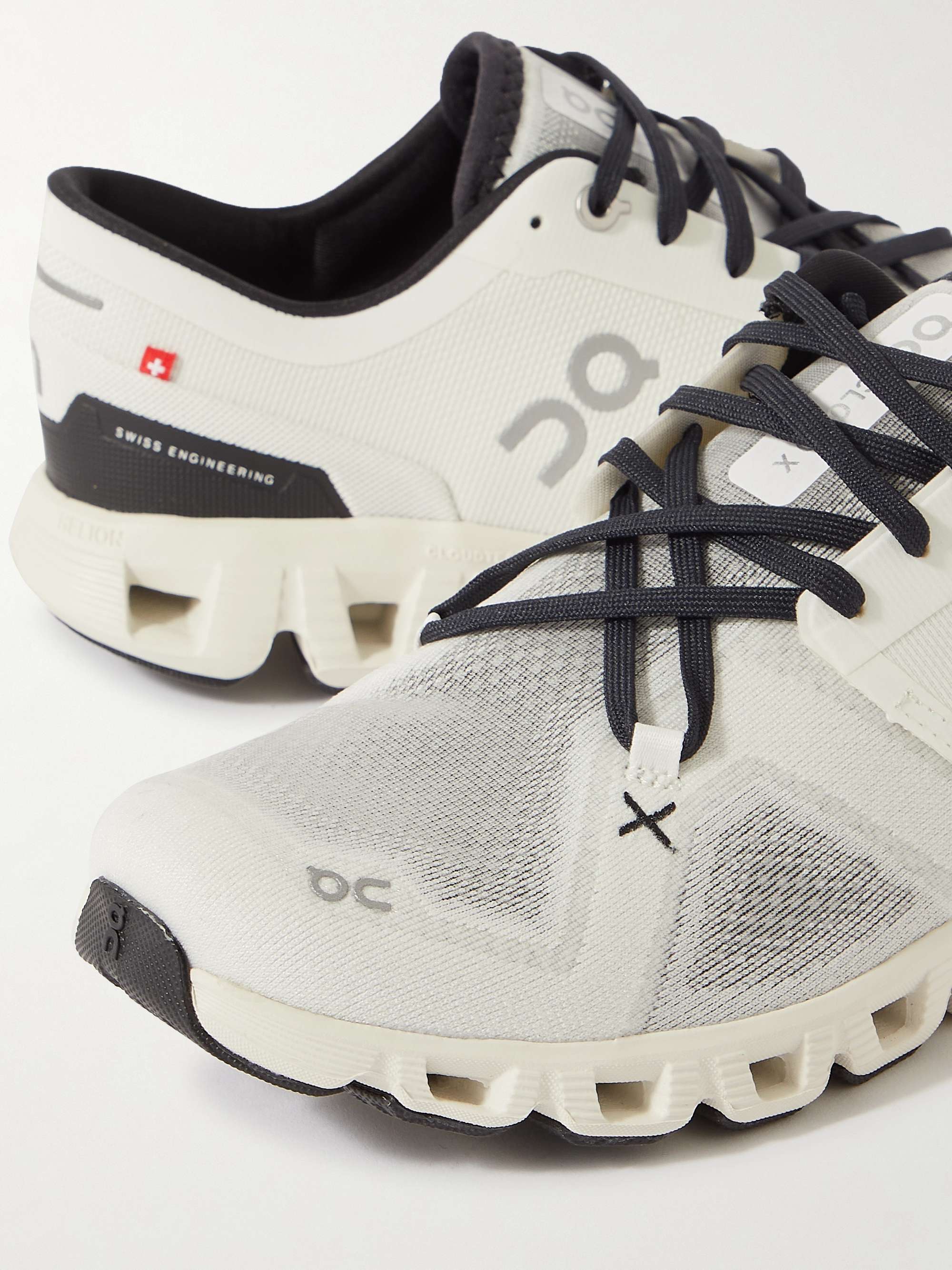 ON Cloud X3 Rubber-Trimmed Mesh Running Sneakers