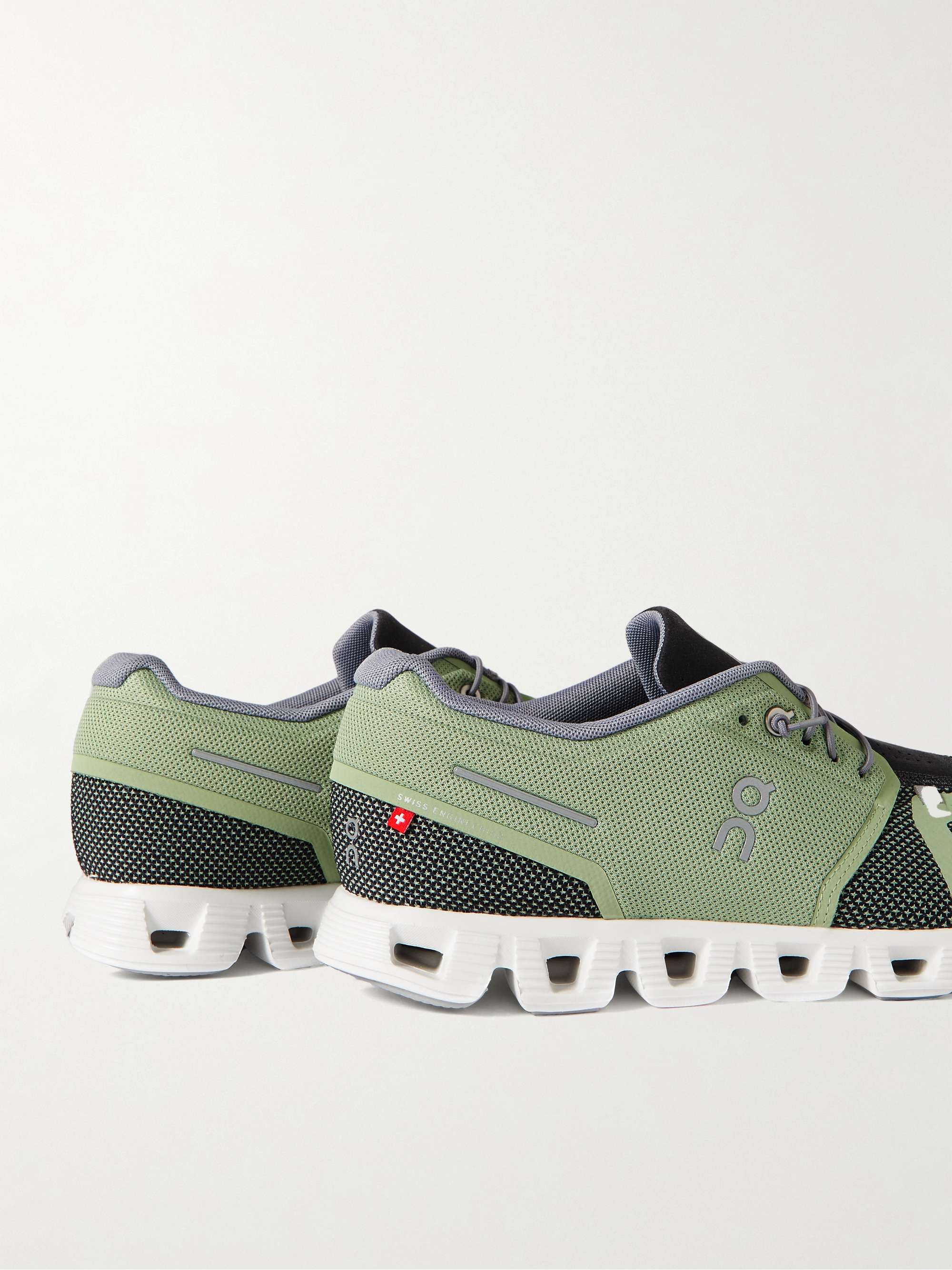 ON-RUNNING Cloud 5 Rubber-Trimmed Mesh Running Sneakers