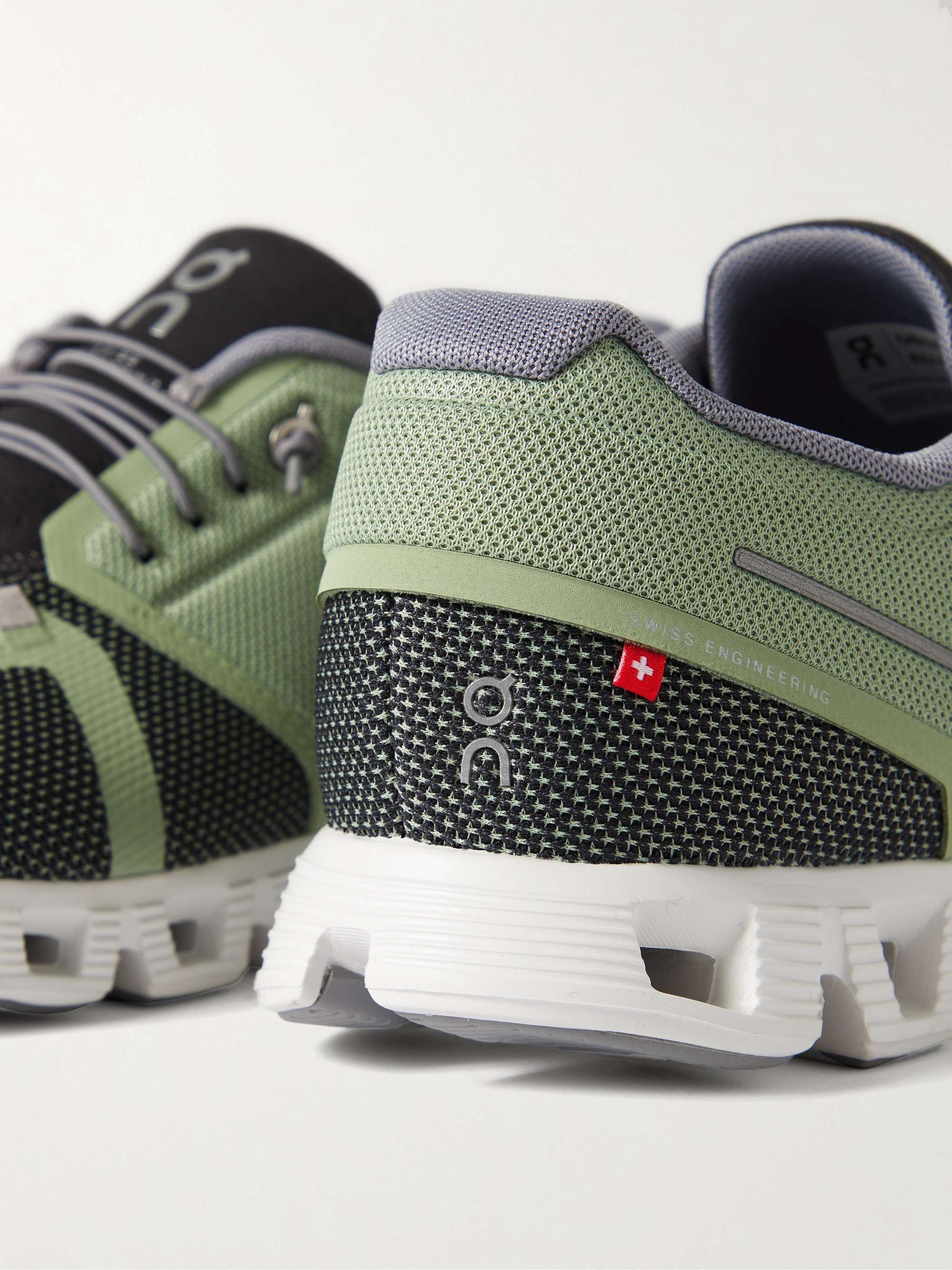 ON-RUNNING Cloud 5 Rubber-Trimmed Mesh Running Sneakers