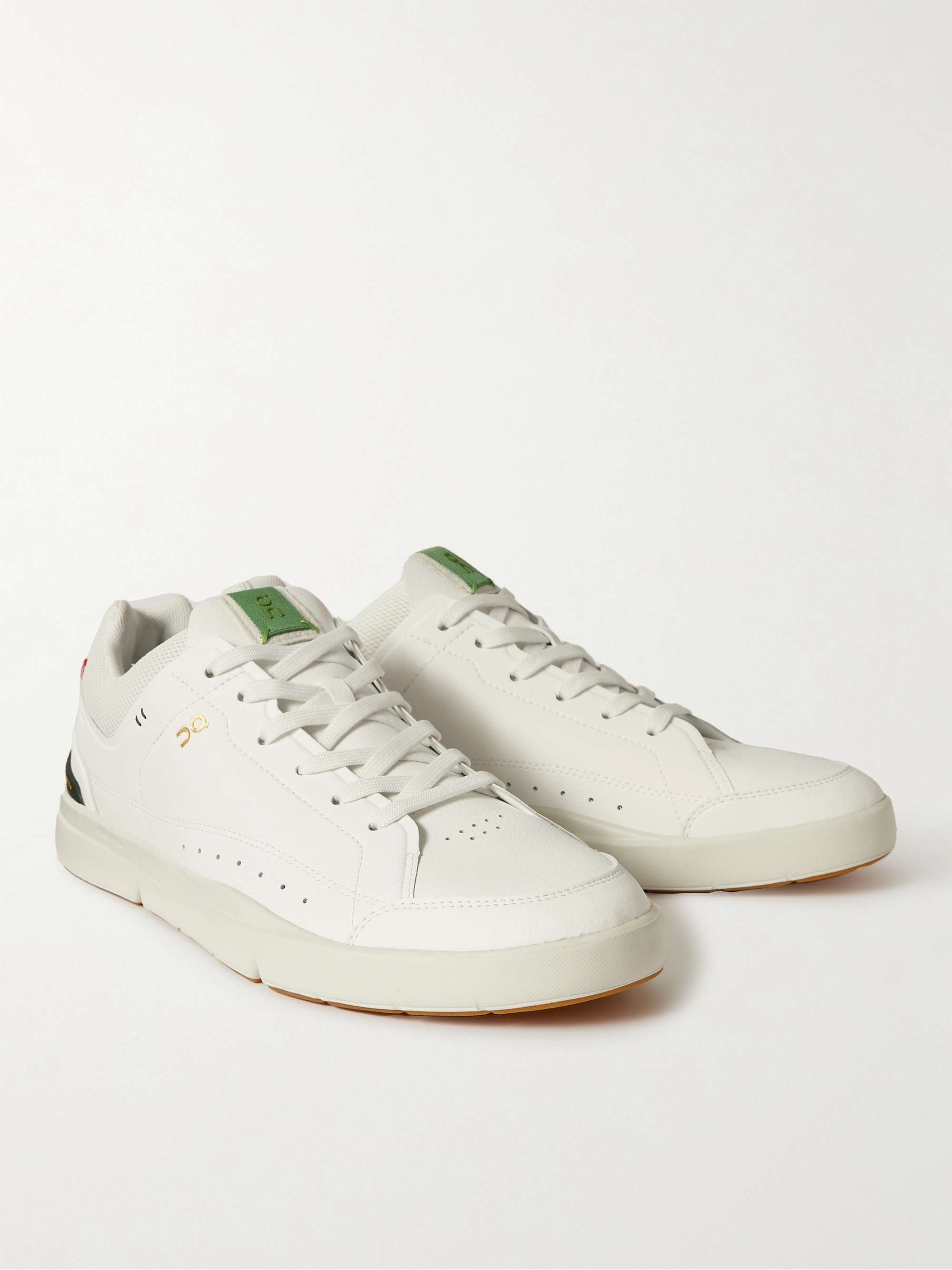 ON + Roger Federer The Roger Centre Court Vegan Leather and Mesh Tennis Sneakers