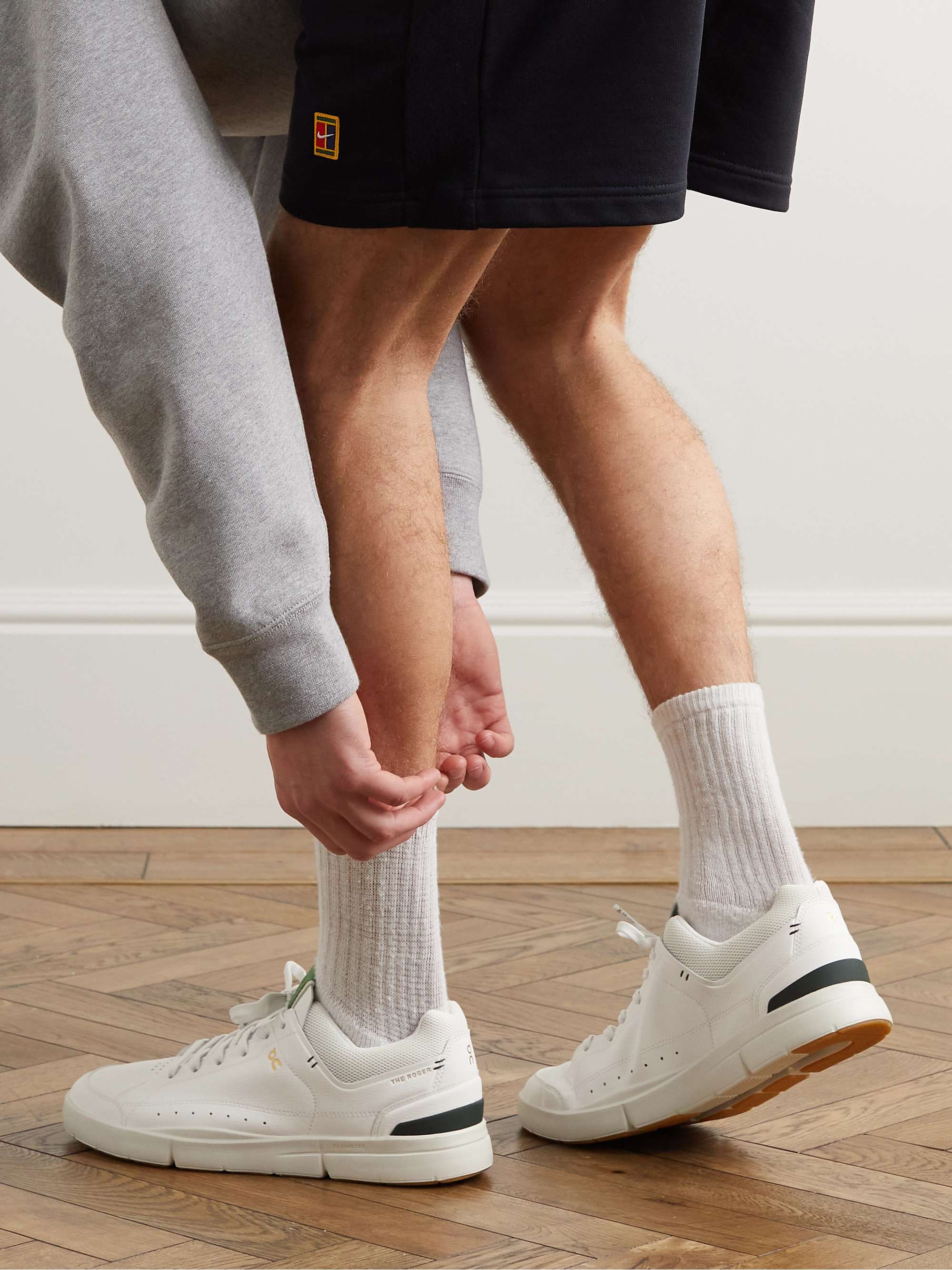 ON + Roger Federer The Roger Centre Court Vegan Leather and Mesh Tennis Sneakers