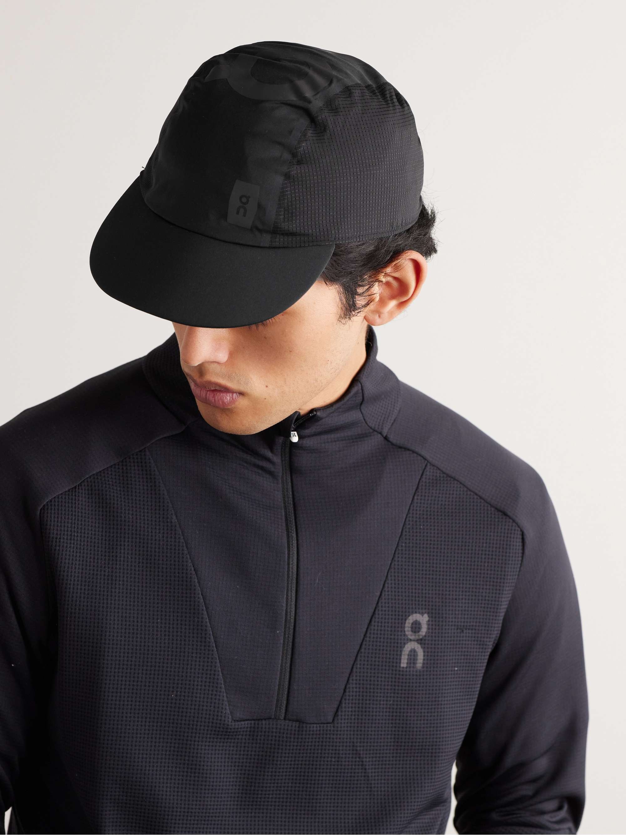 ON Zero Logo-Print Stretch-Shell and Recycled-Mesh Cap