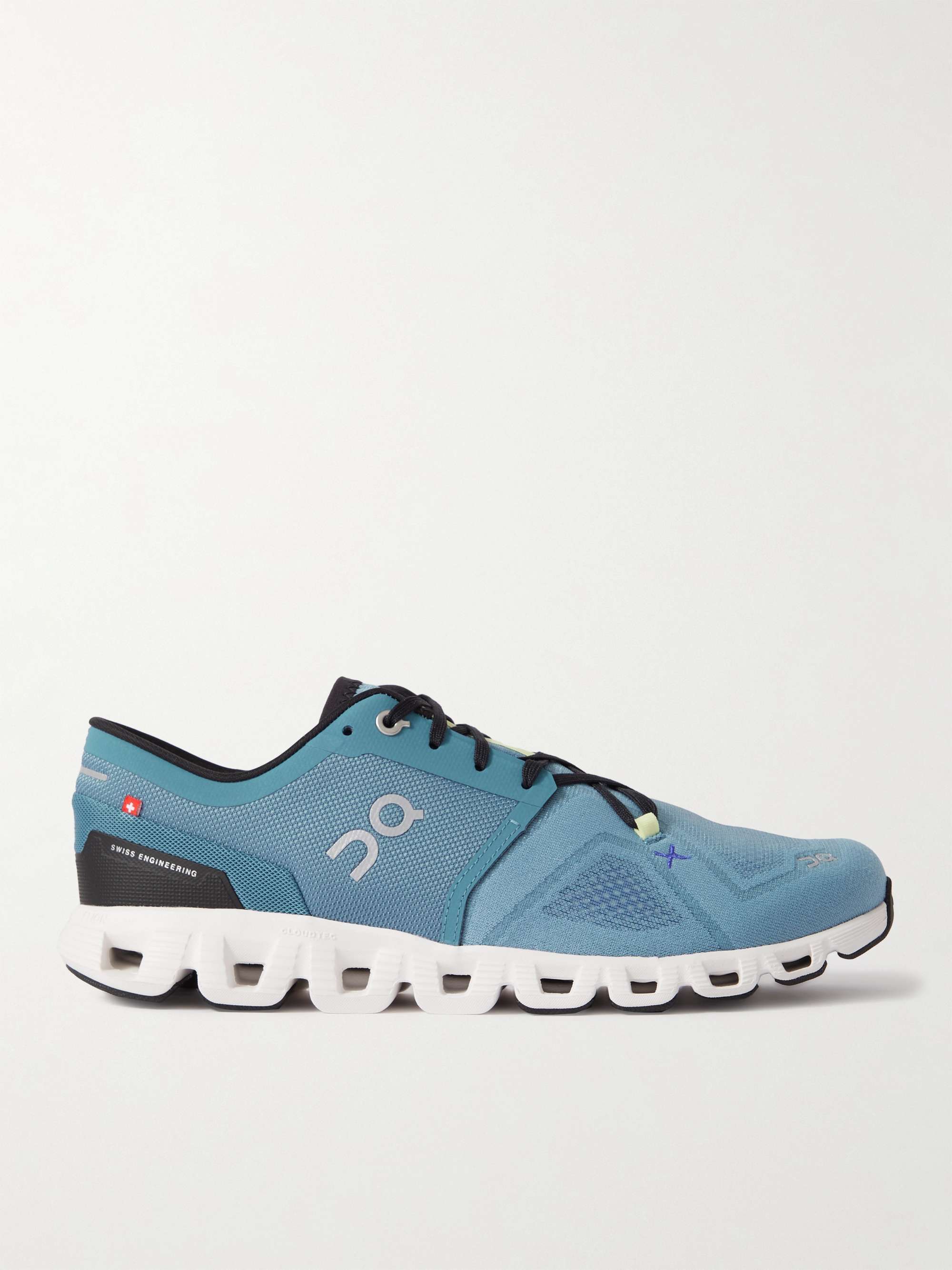 ON Cloud X3 Rubber-Trimmed Mesh Running Sneakers