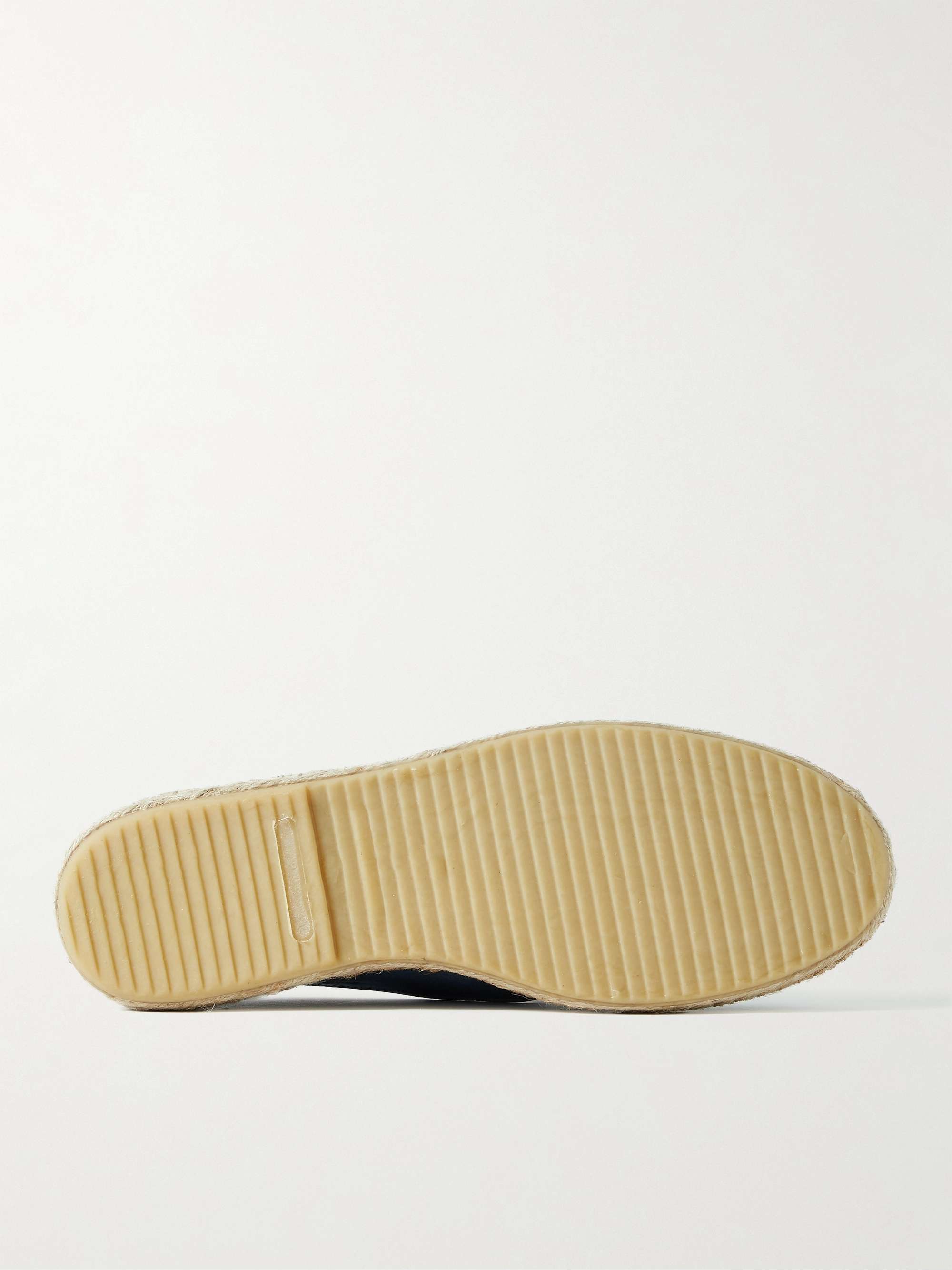 FRESCOBOL CARIOCA Veluso Collapsible-Heel Leather-Trimmed Suede Espadrilles