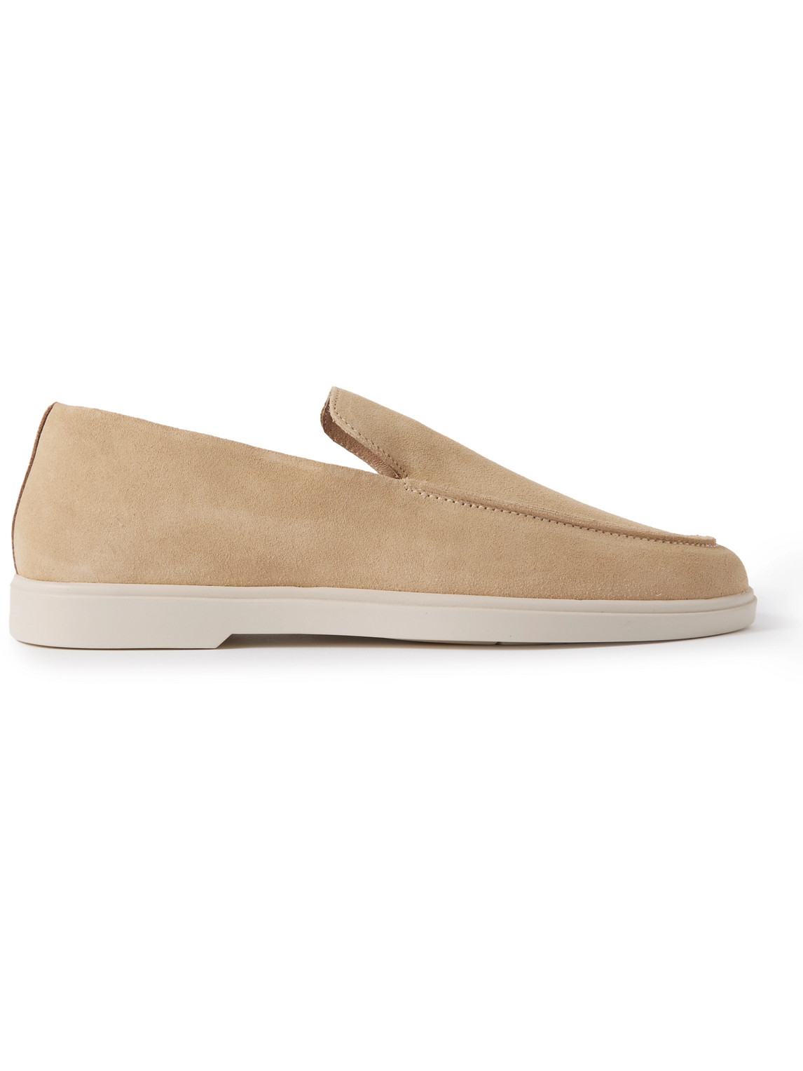 FRESCOBOL CARIOCA MIGUEL LEATHER-TRIMMED SUEDE LOAFERS